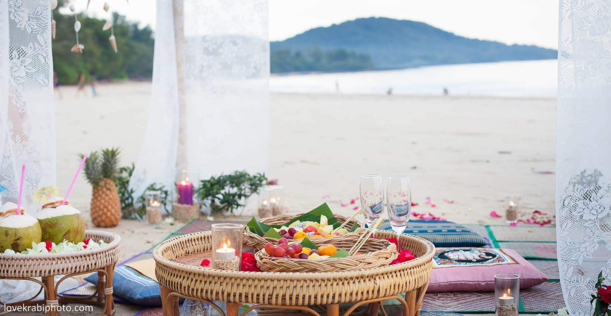 Wedding Ceremony Set up in Krabi Thailand. Photography & Events Thailand Krabi