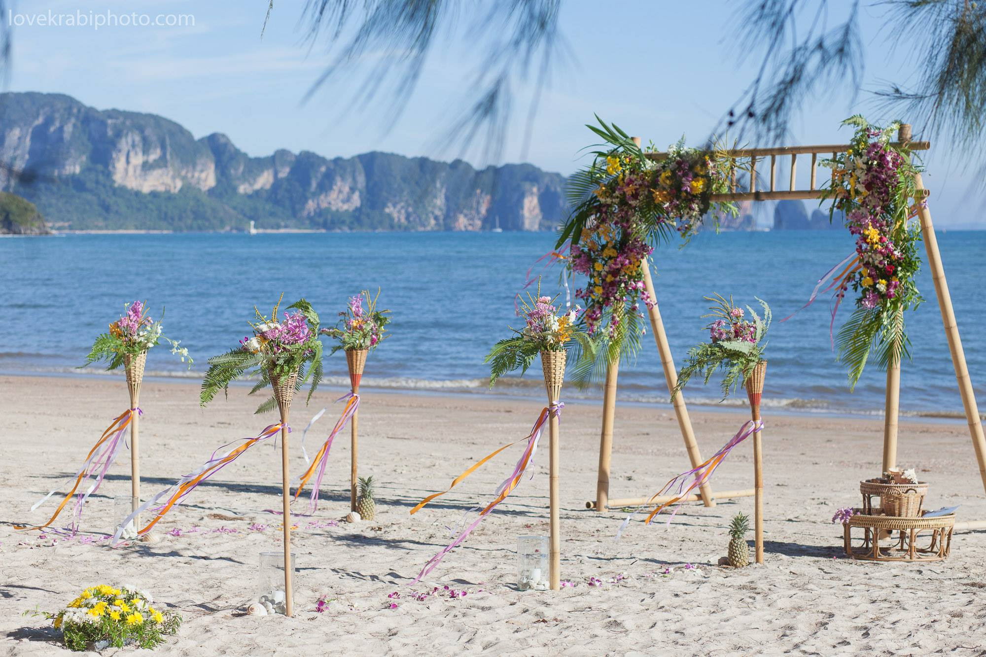 Wedding Ceremony Set up in Krabi Thailand. Photography & Events Thailand Krabi