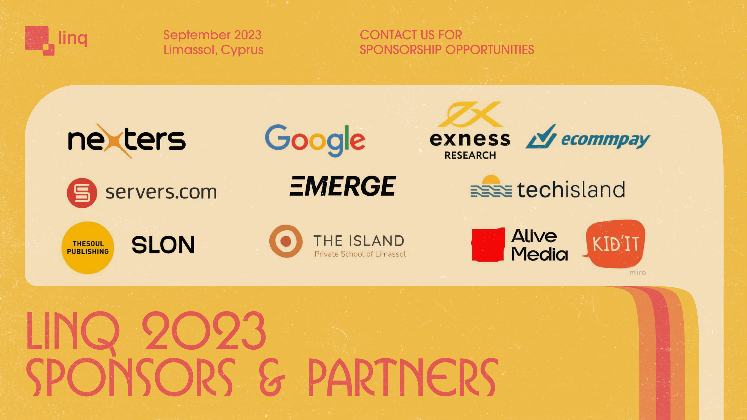 [Branding, Art Direction, Presentation Design] — IT Conference — linq. Tim Katerinko — Visual Storytelling for Brands, Culture & Events