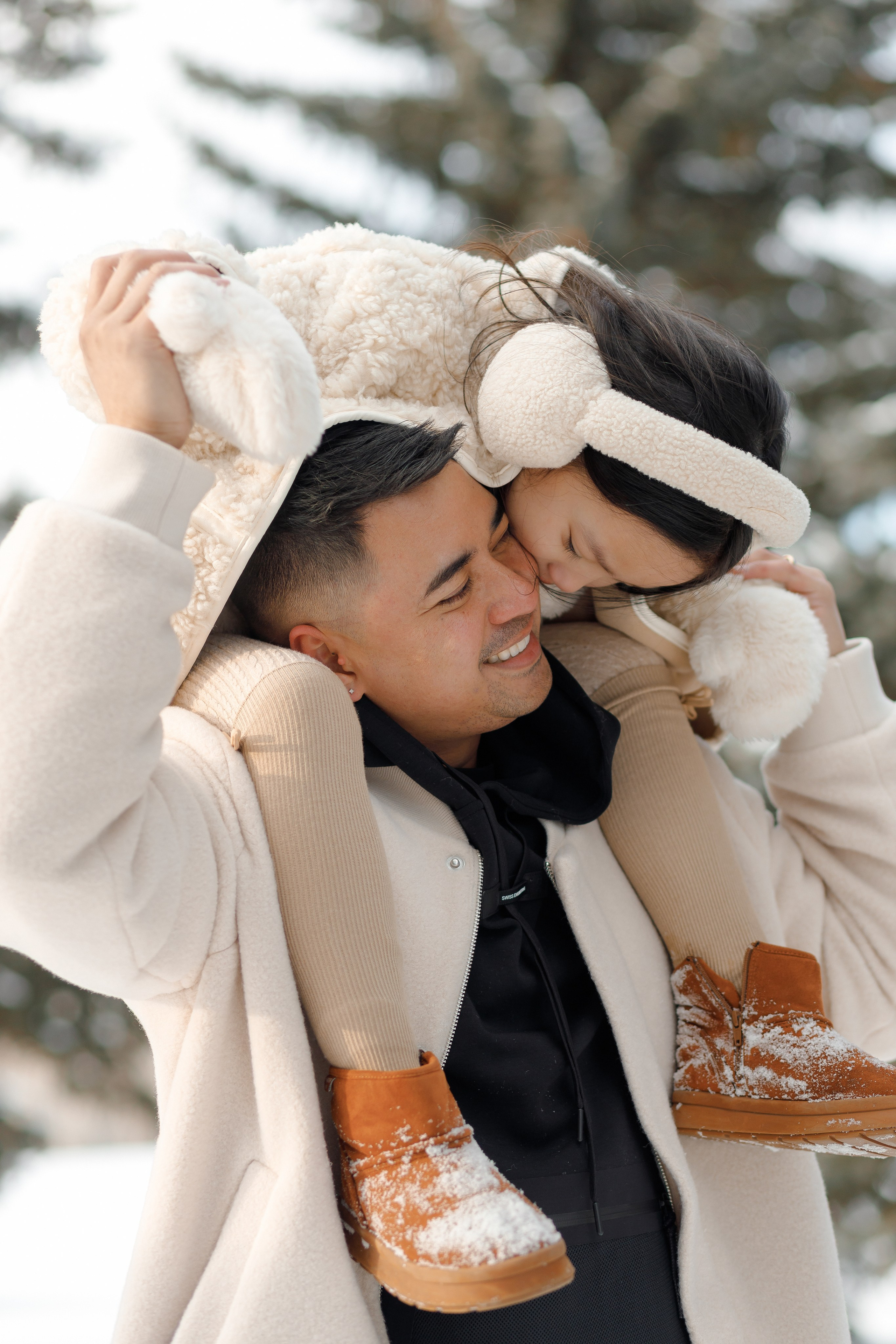 Family winter story. Home