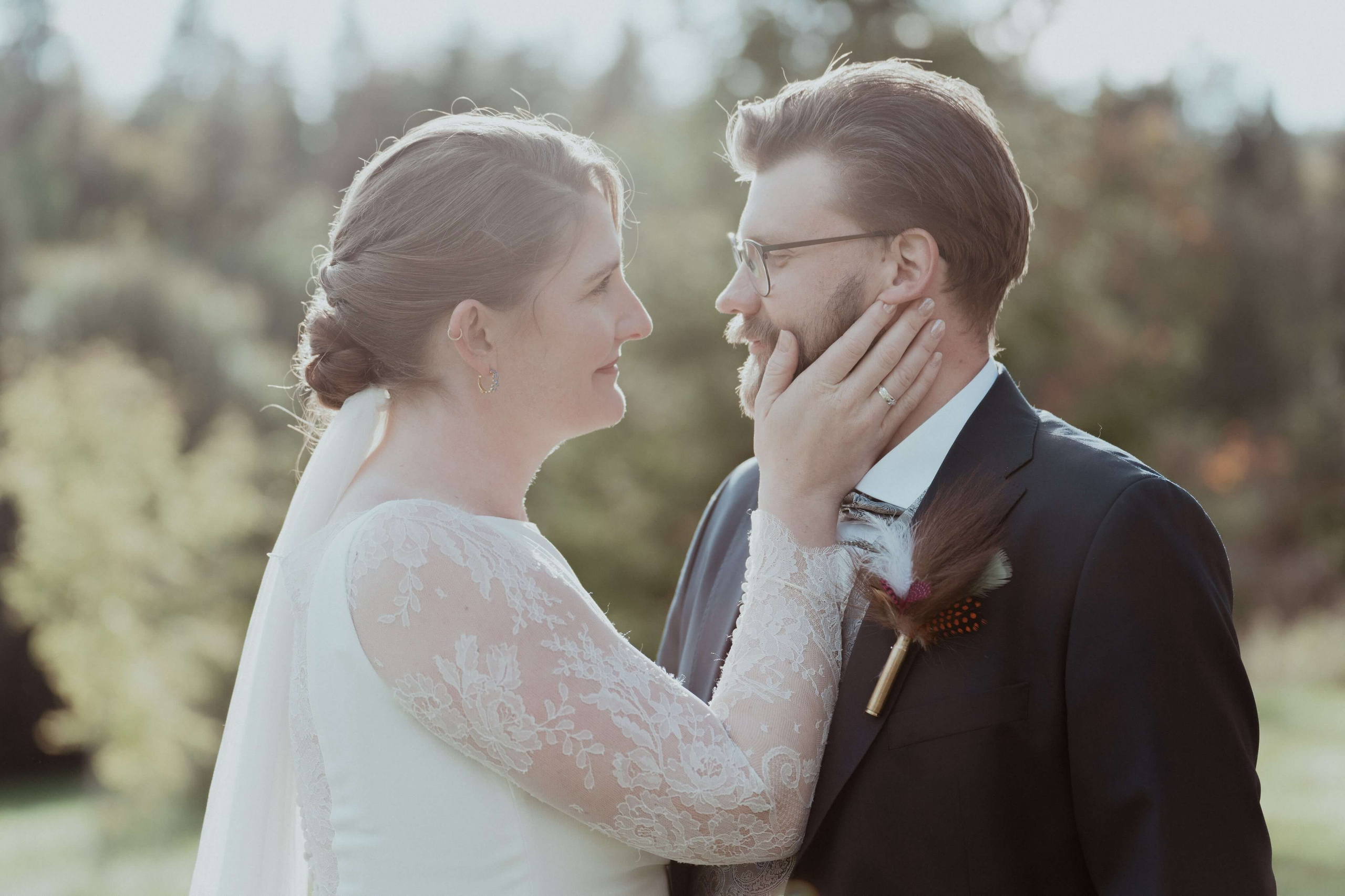 bryllupsfotograf Langesund, romantisk portrett