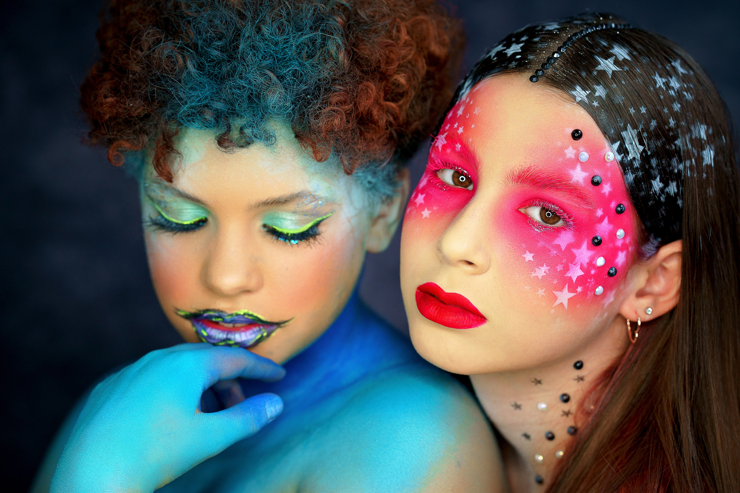 Creative makeup. Familien, Portrait und Konzeptualfotografie in Genf, Schweiz
