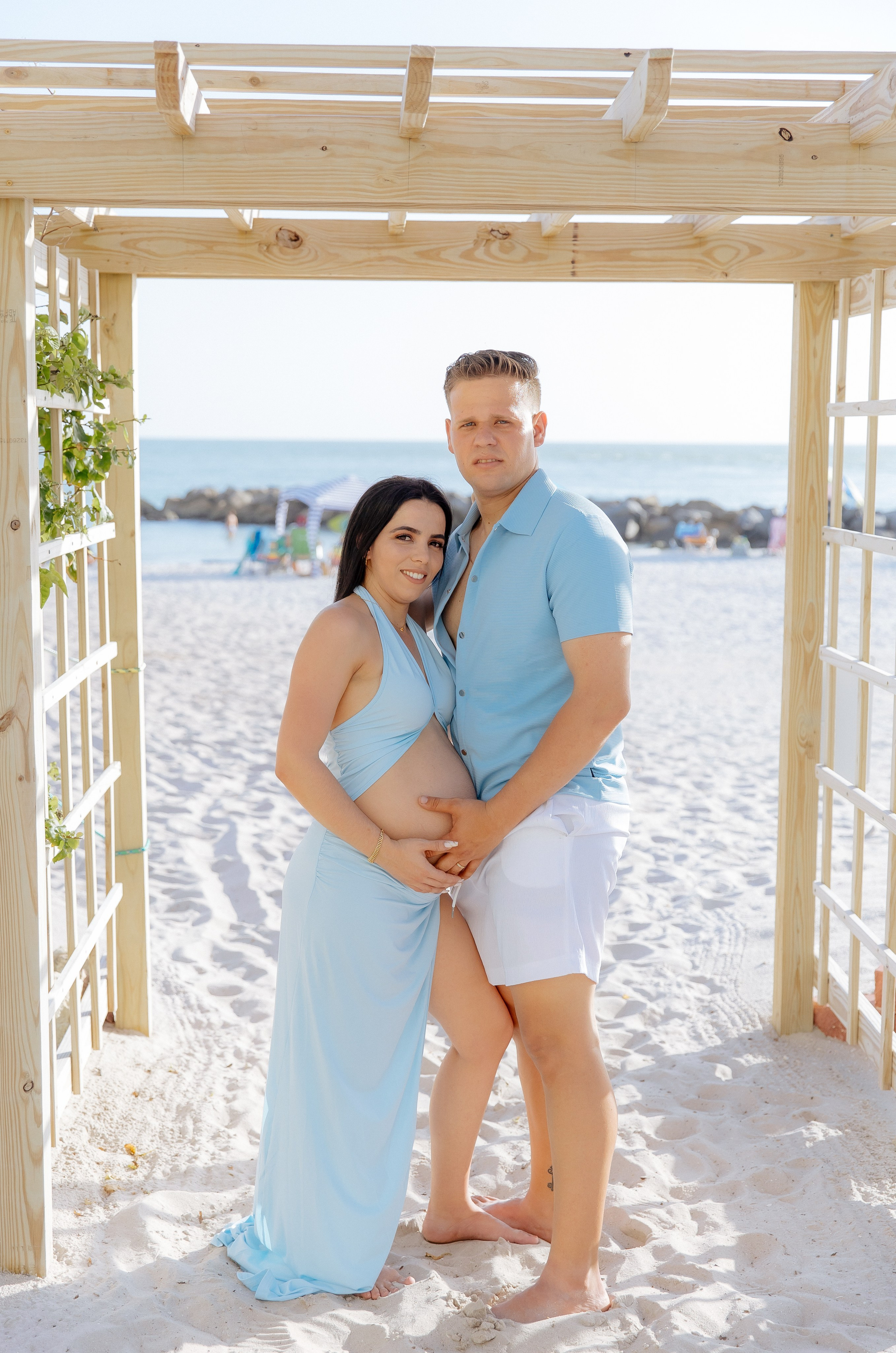 MATERNITY photo shoot on the beach sunset photo shoot session