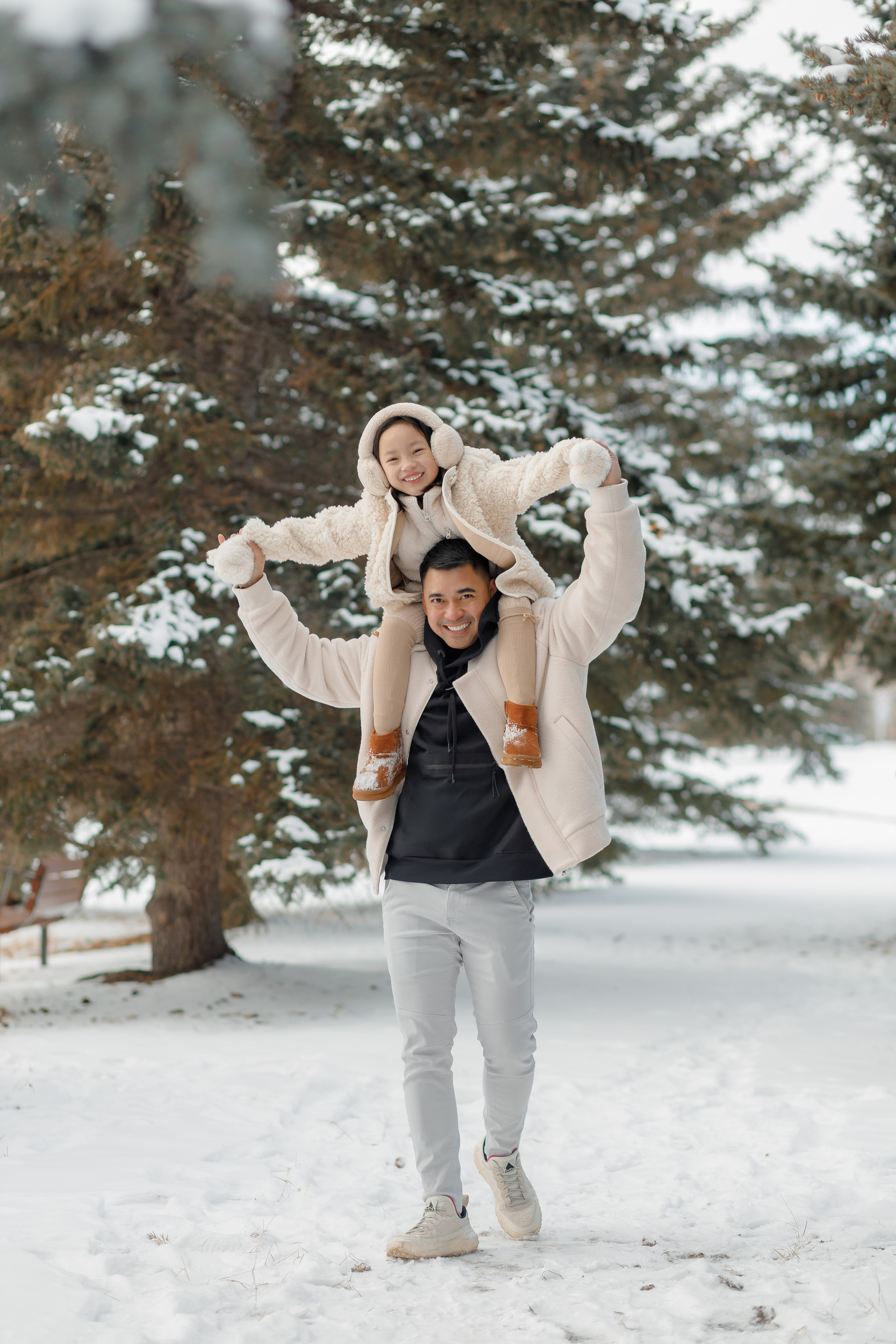 Family winter story. Home