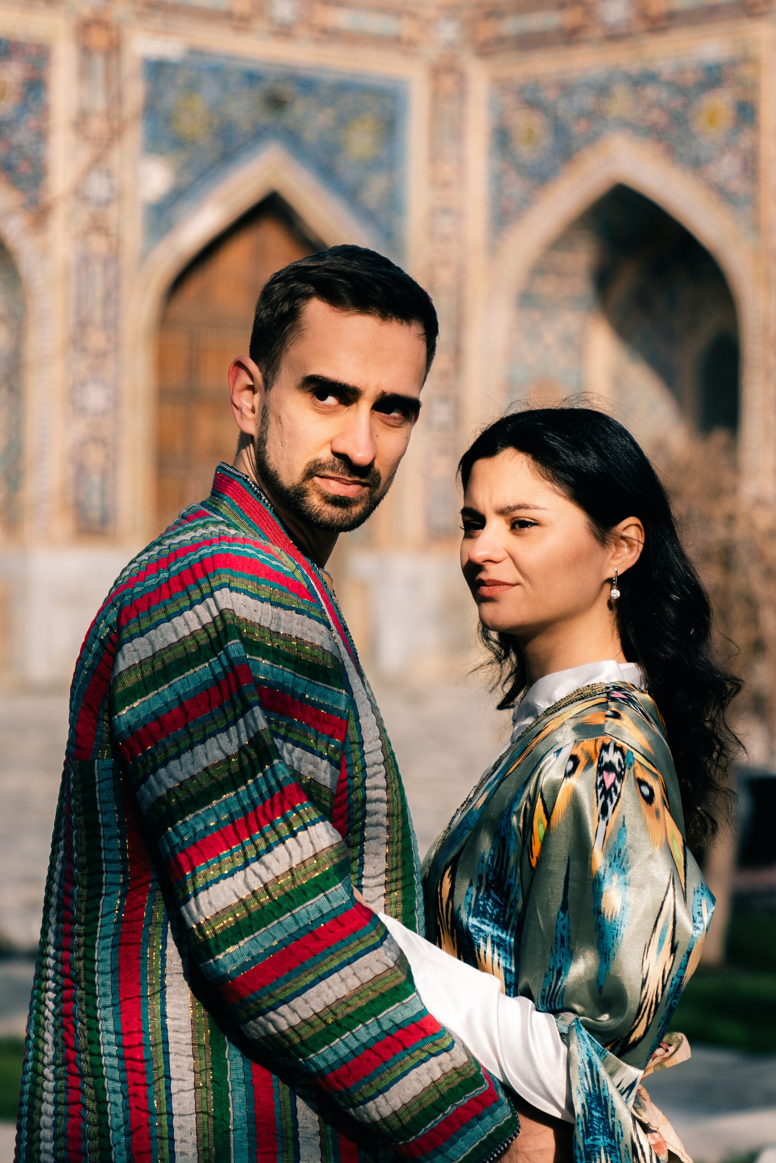 Утренняя фотосессия на площади Регистан: Магия рассвета в Самарканде. Фотограф в Узбекистане и Самарканде Джасур Марупов