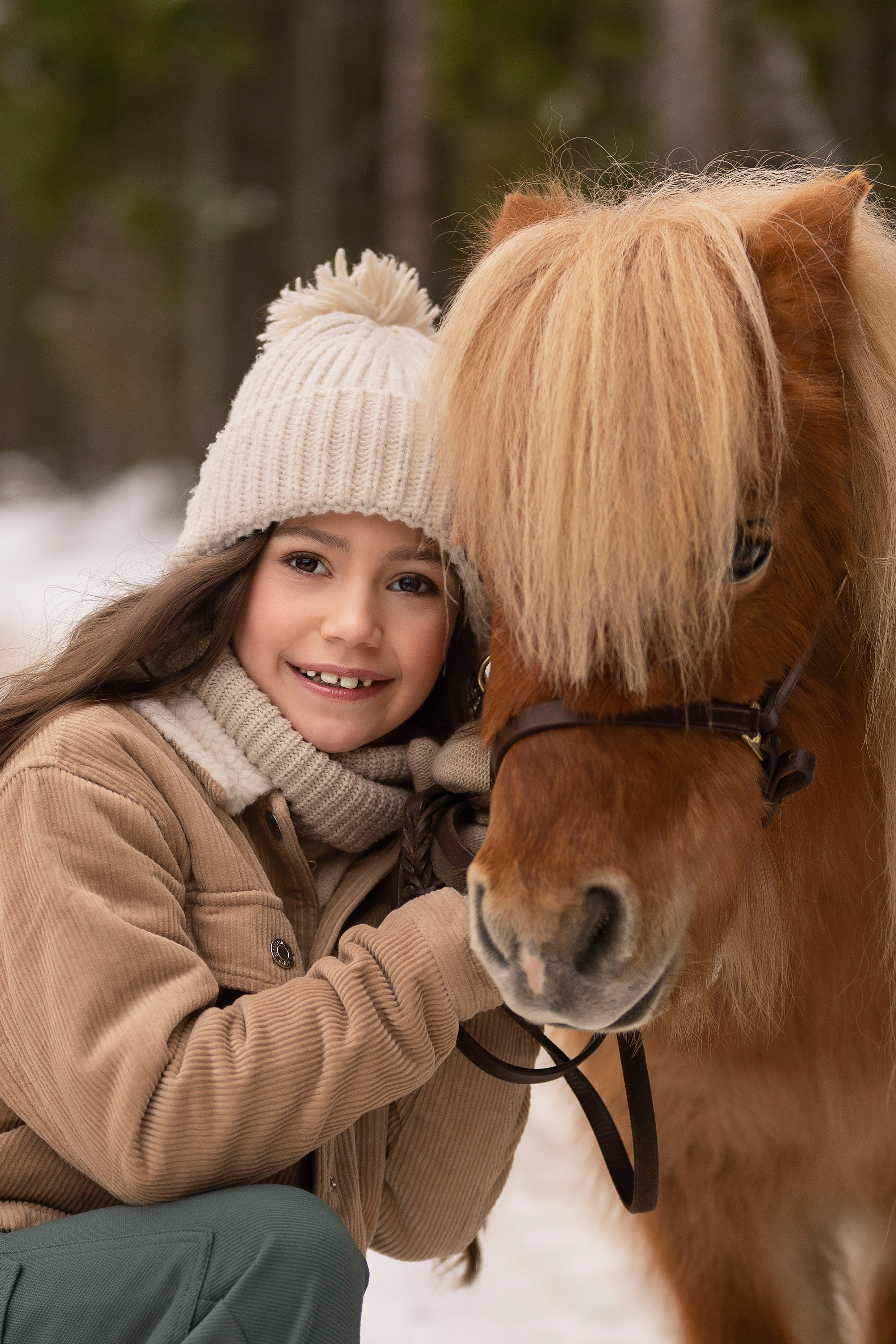 София, Микаэль и пони. Зимняя сказка. Анна Григьян — фотограф ретушёр в Даугавпилсе (Латвия)