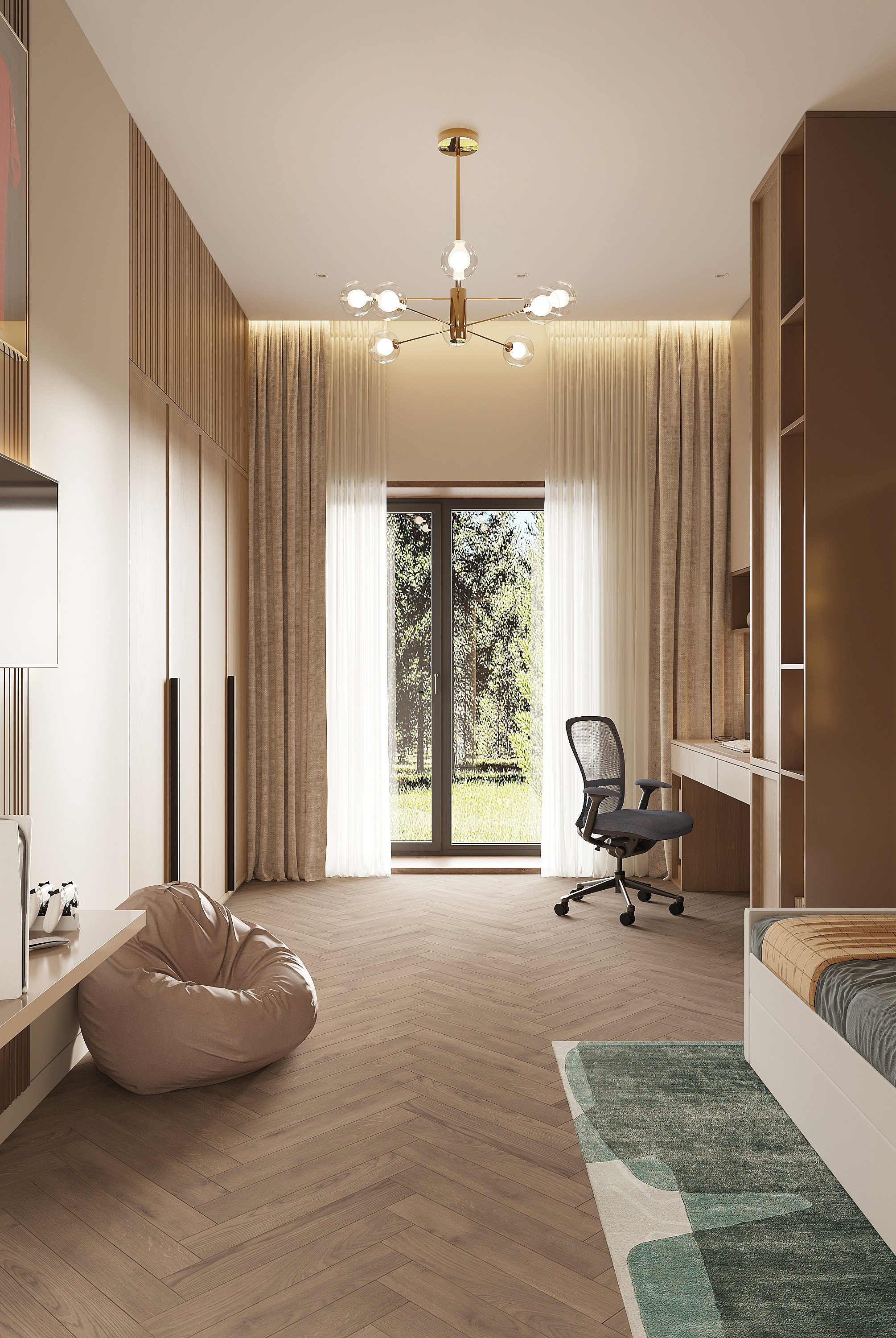 Private House 140 m². Interjera dizaina studija 4 Stūri