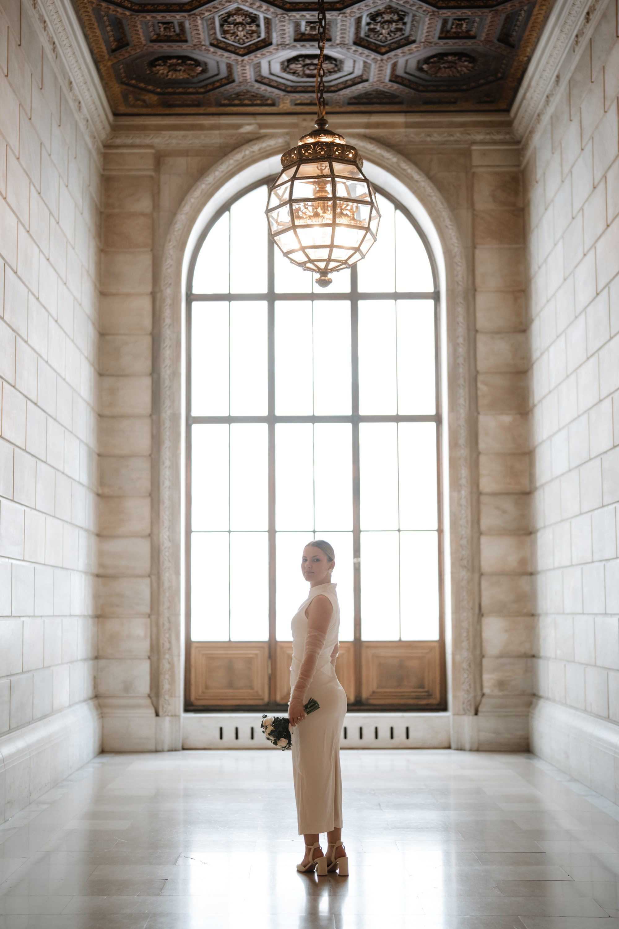 Wedding photo session at the Public Library NY. Portrait and wedding photographer in New York