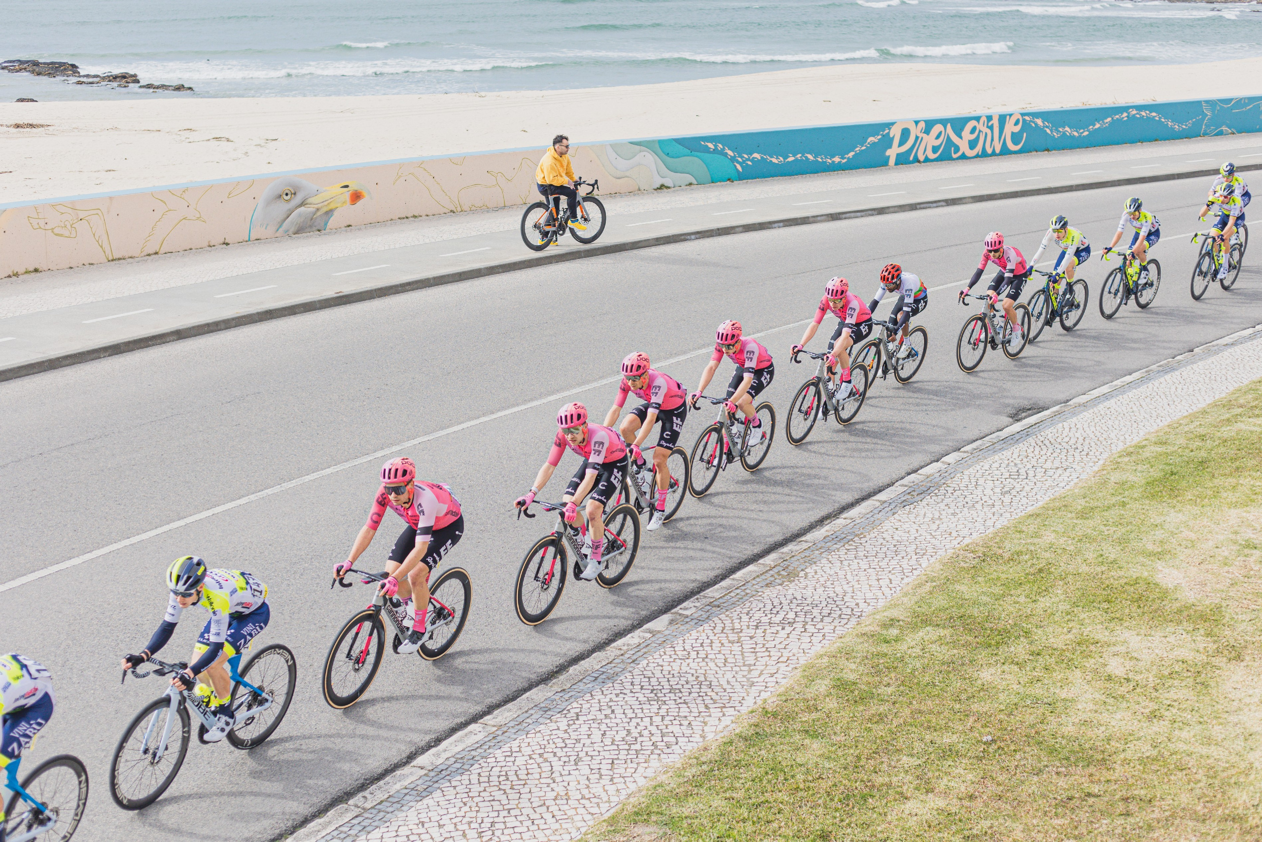 Ciclists in Buarcos at Figueira Champions Classic 