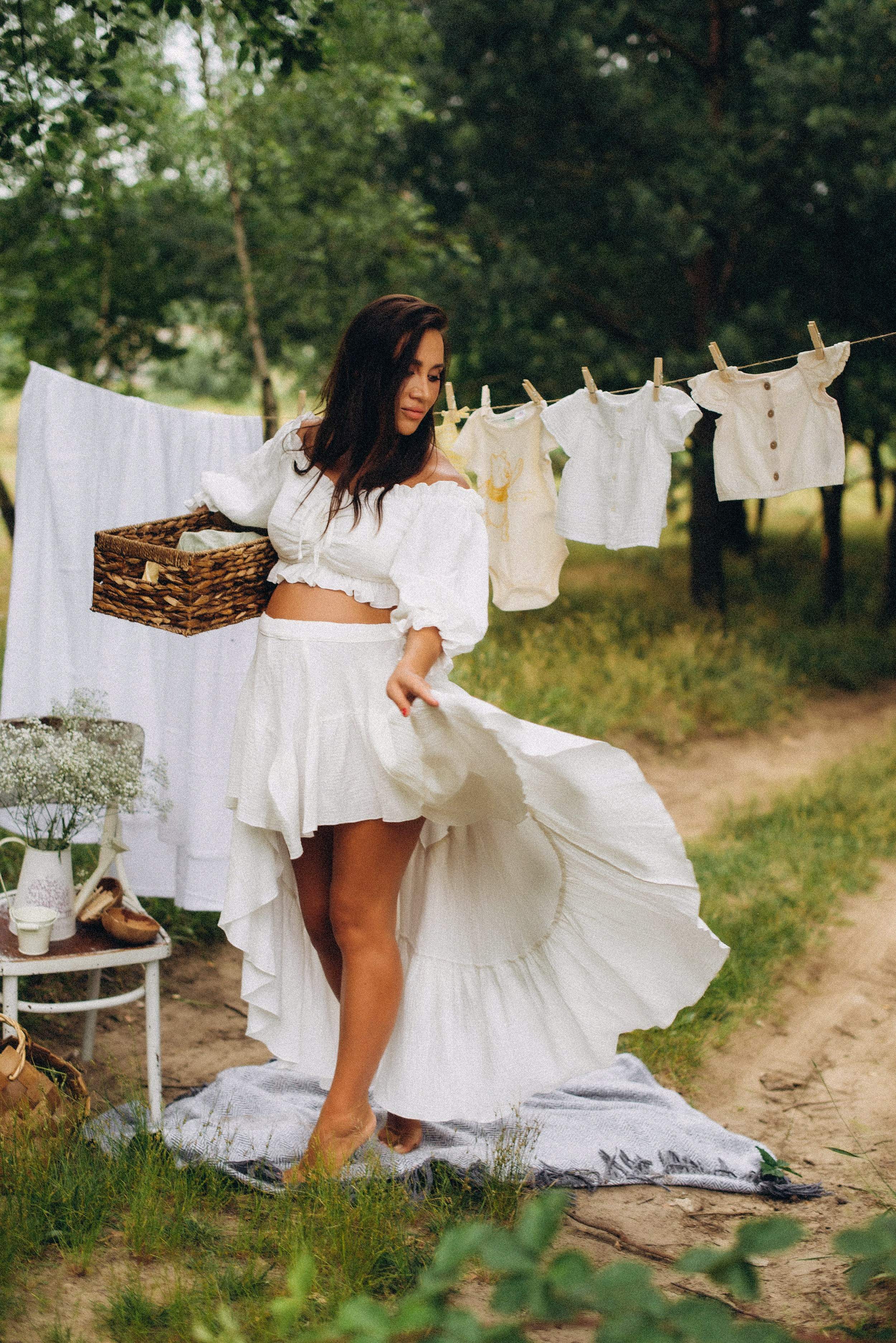 Беременность на природе. Семейный фотограф Лейпциг, Германия