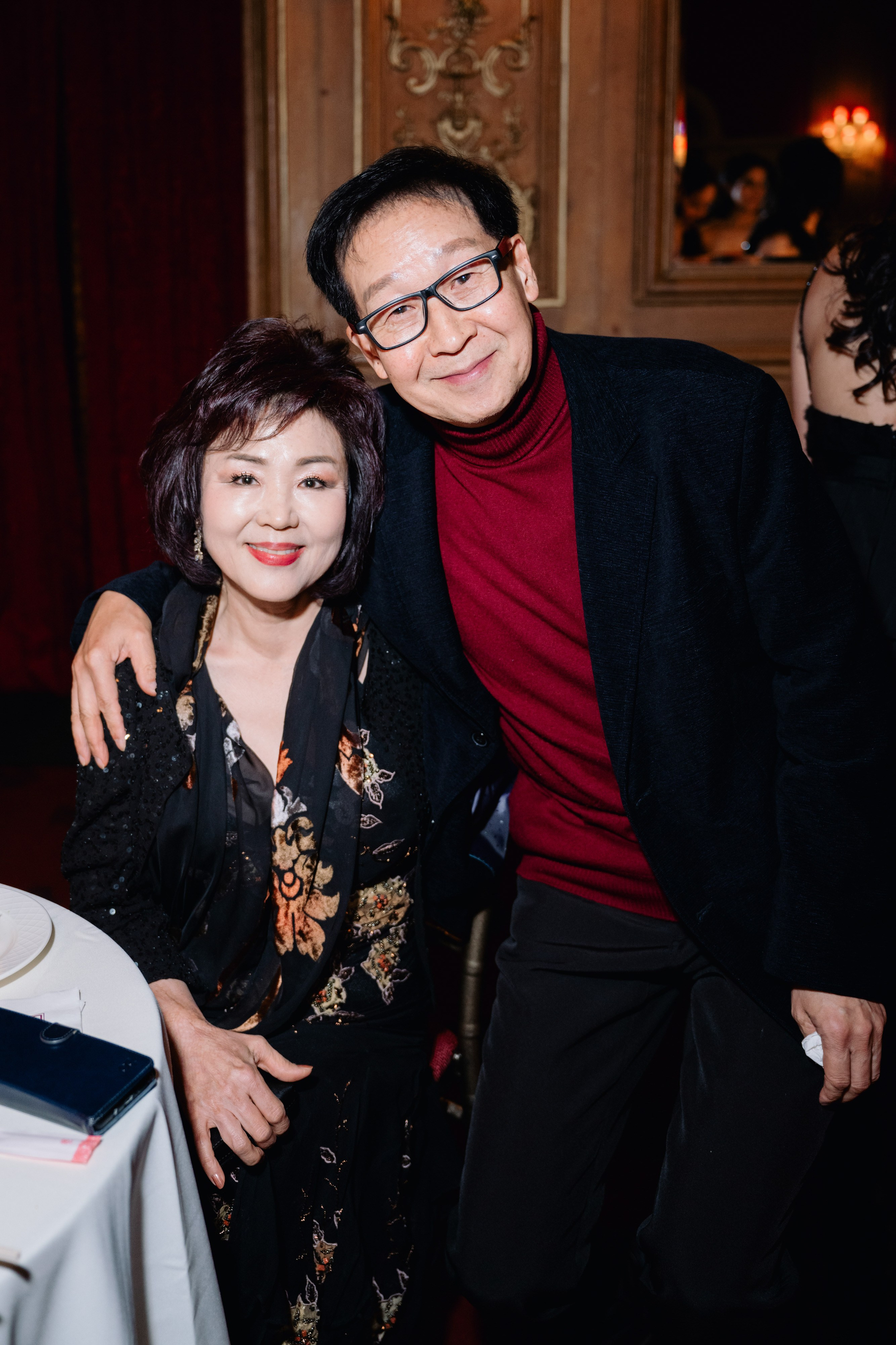 a man and woman posing for a picture