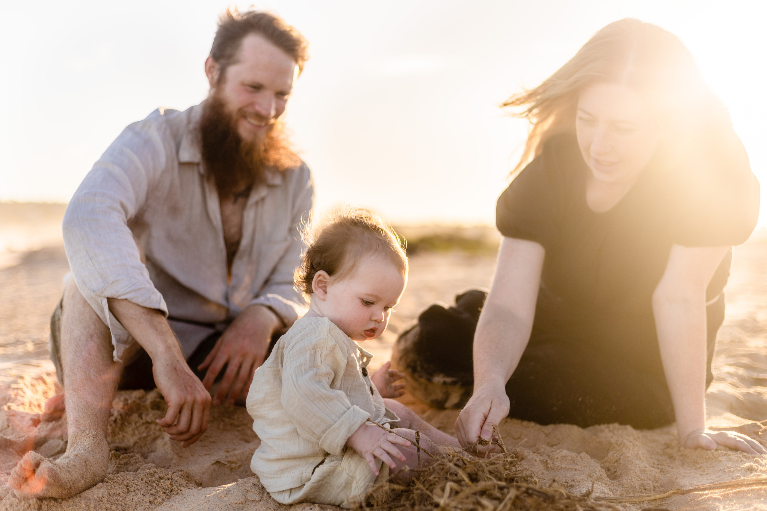 Sunset photo session @Curl Curl North Beach. True Story Photography
