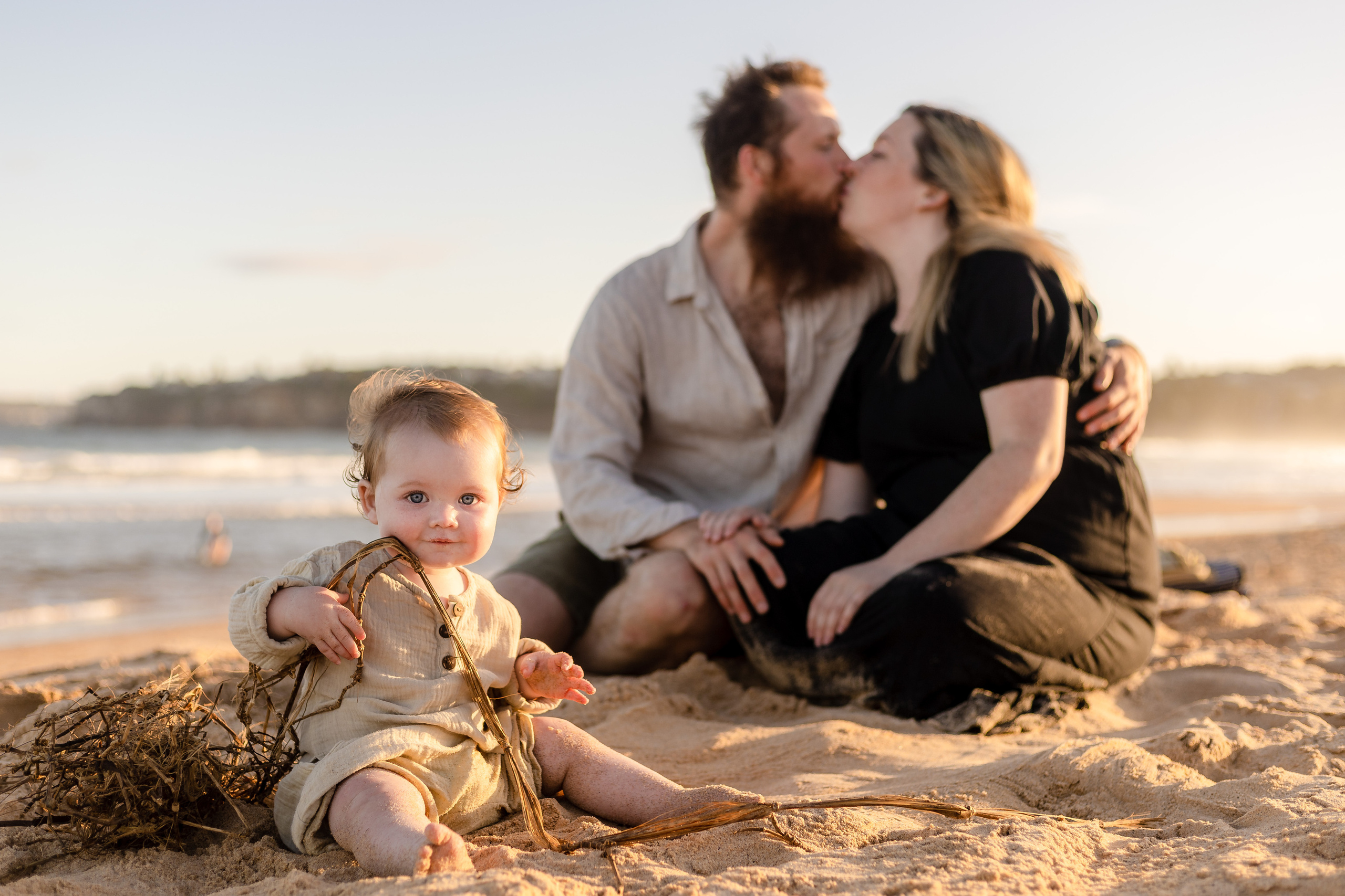 Sunset photo session @Curl Curl North Beach. True Story Photography