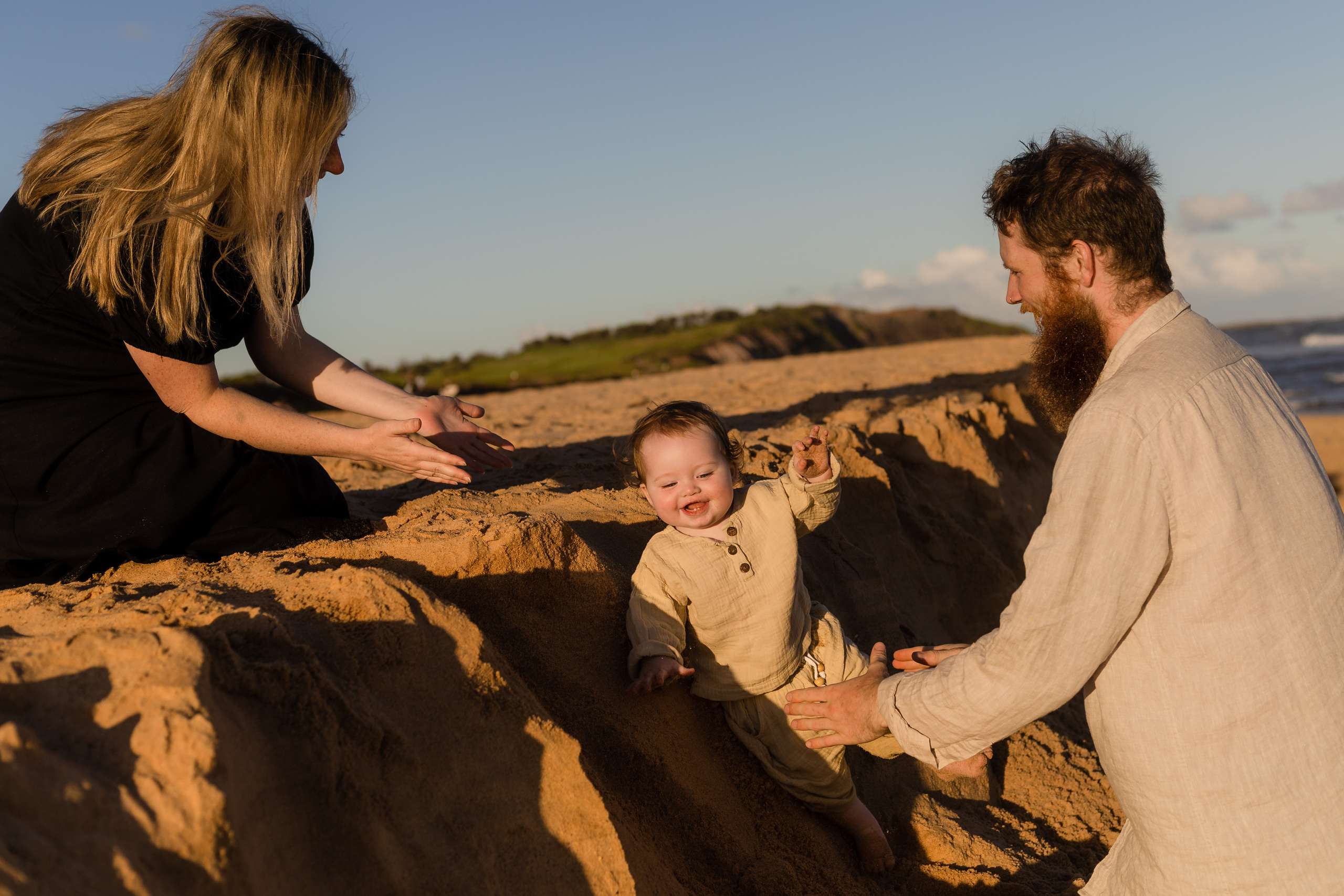 Sunset photo session @Curl Curl North Beach. True Story Photography