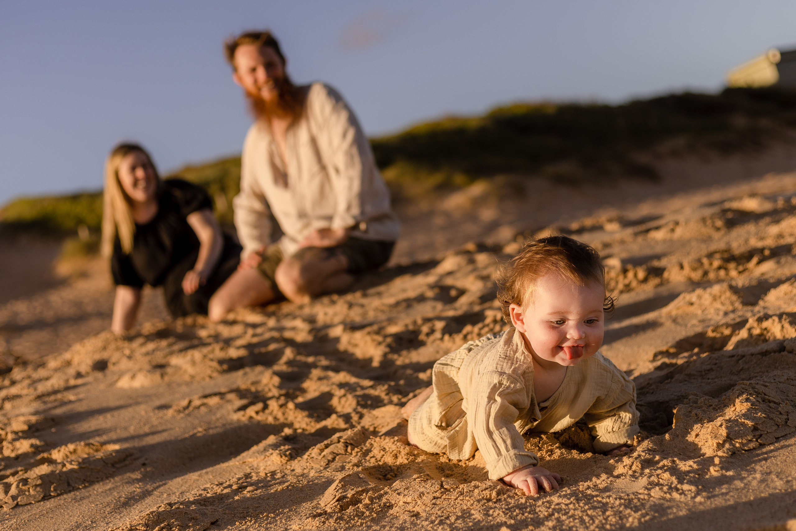 Sunset photo session @Curl Curl North Beach. True Story Photography