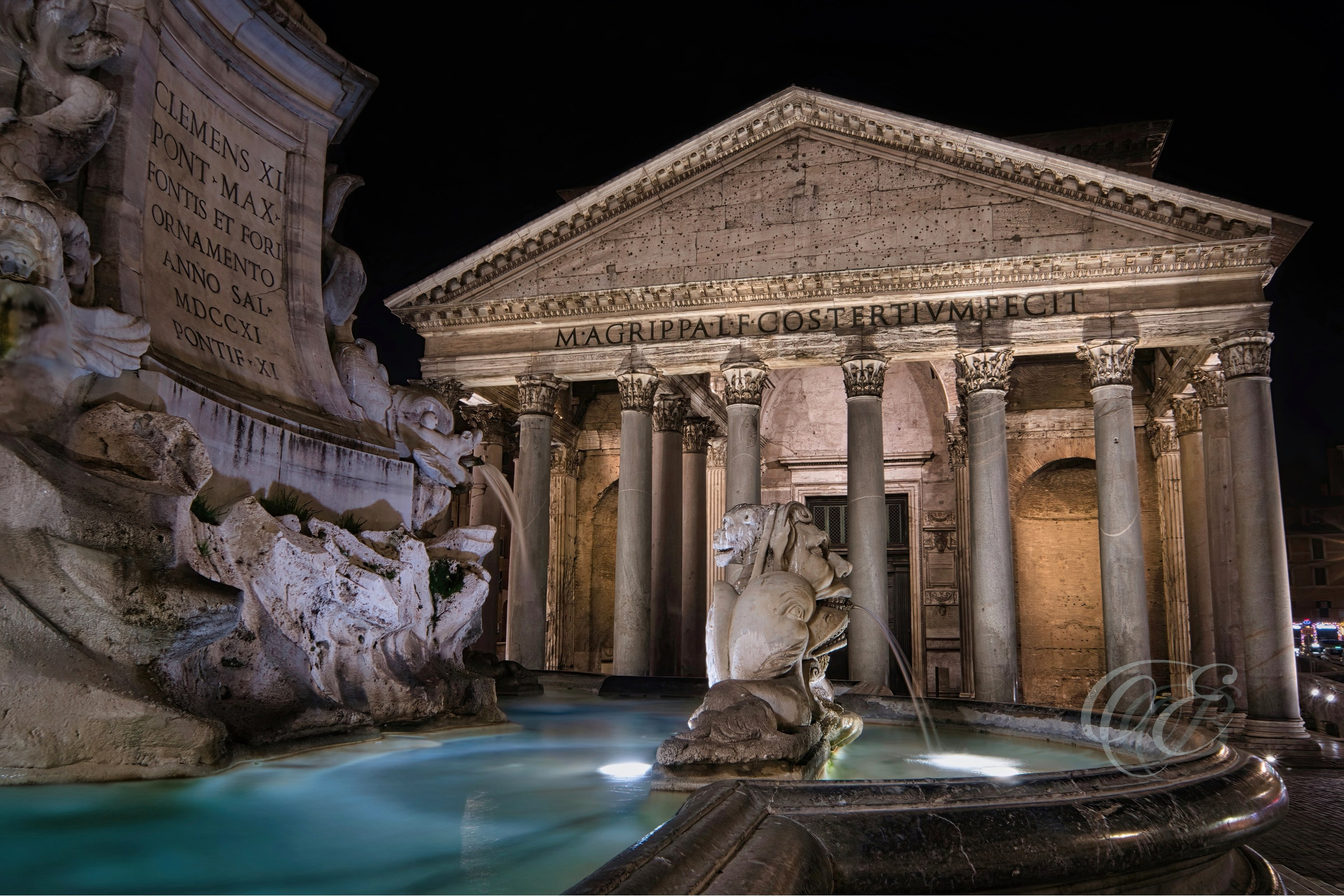  Rome Italy - Night view of the Pantheon - Eduardo Bartoli Fine Art Photography - The Pantheon at night in Rome, Italy, fine art photography by Eduardo Bartoli.
