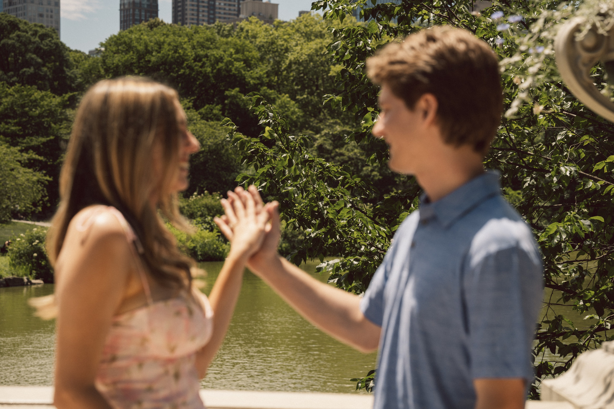 Surprise proposal Central Park. New York + destination photographer