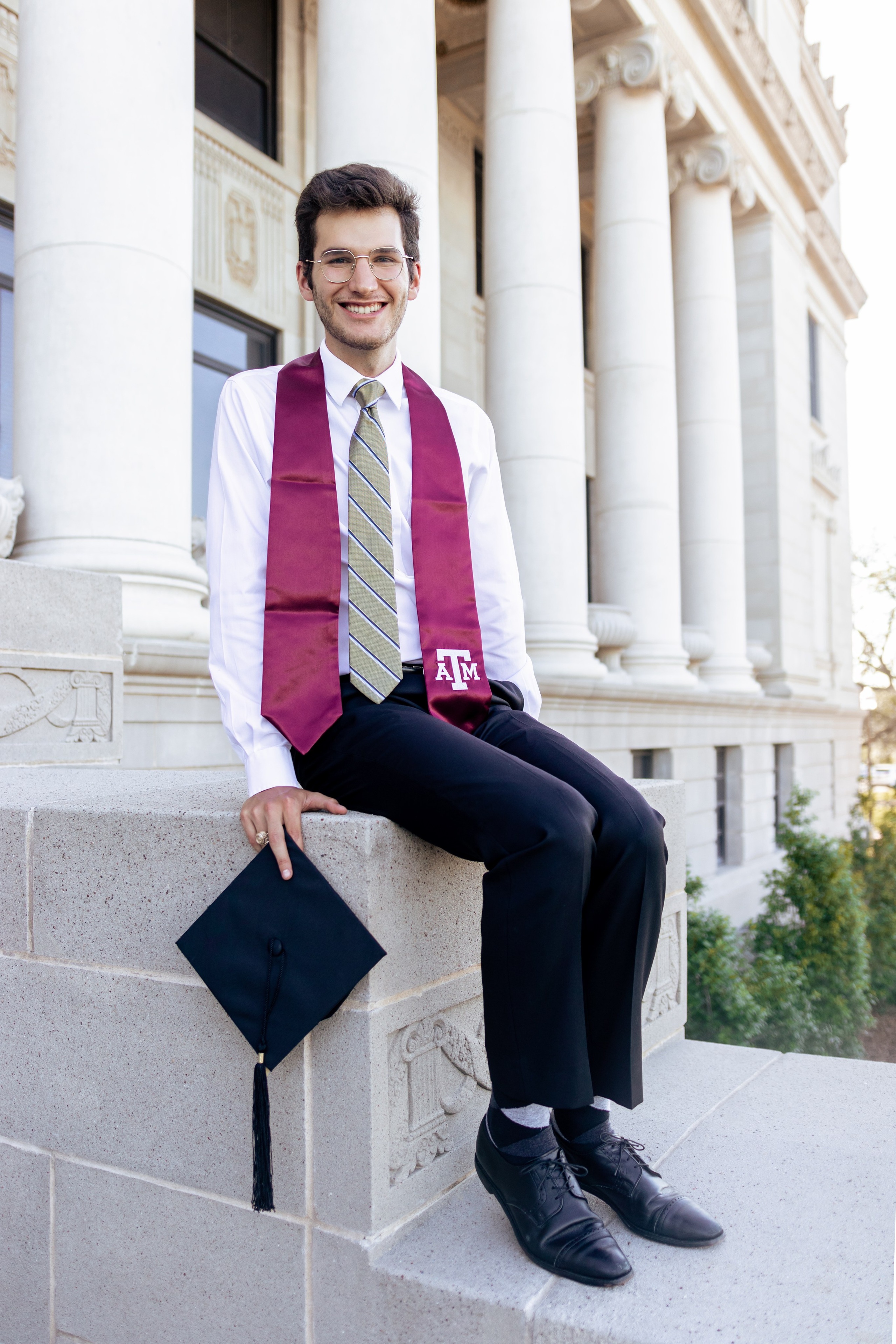 John-David's senior photoshoot at Texas A&M University