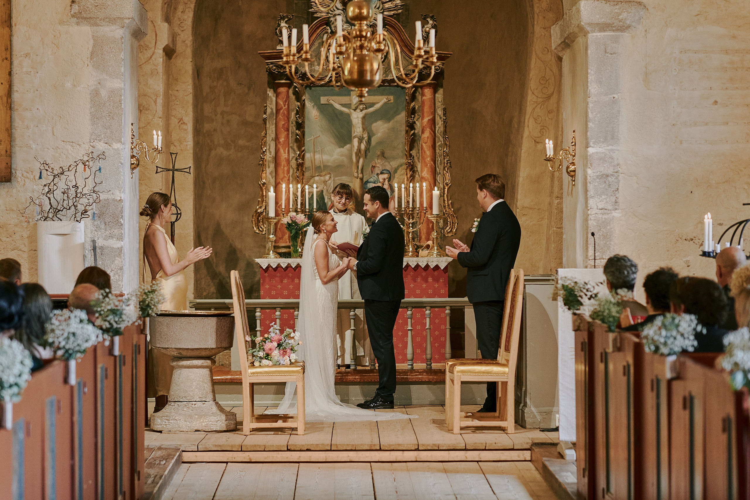 Hvaler Kirke. Bryllyp i kirke