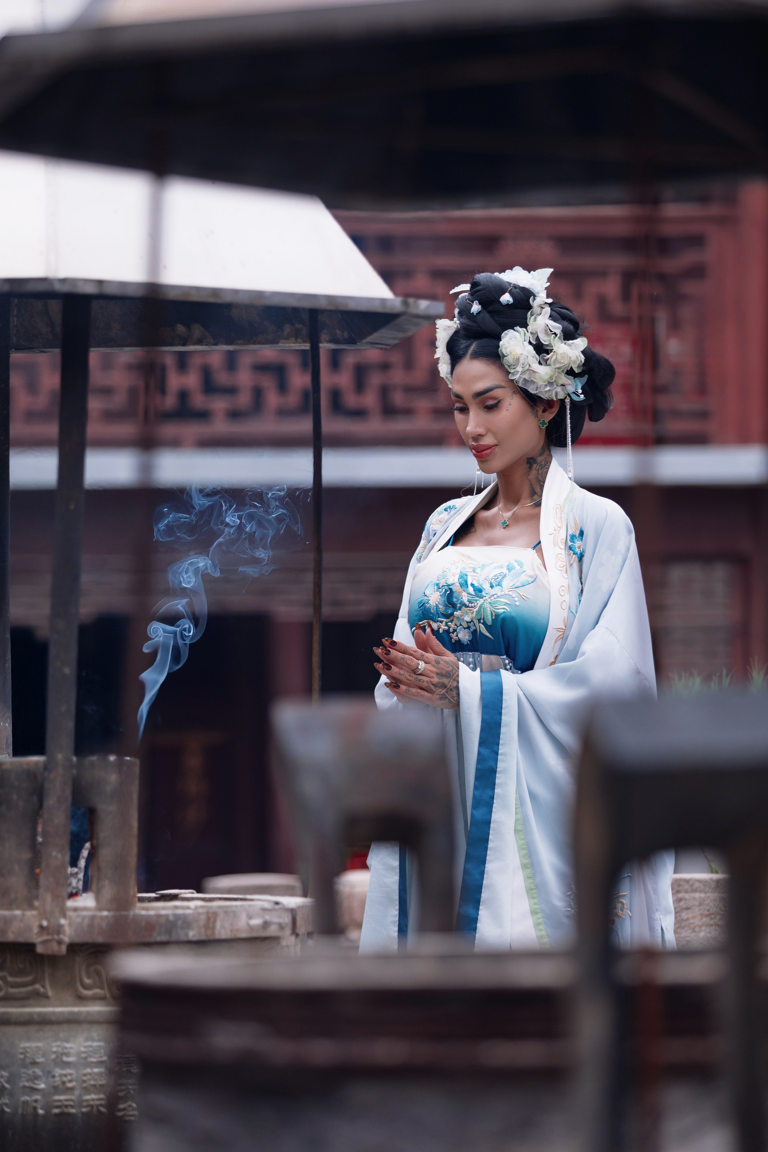 фотосессия в традиционной водной деревне - китайской Венеции - Чжуцзяцзяо