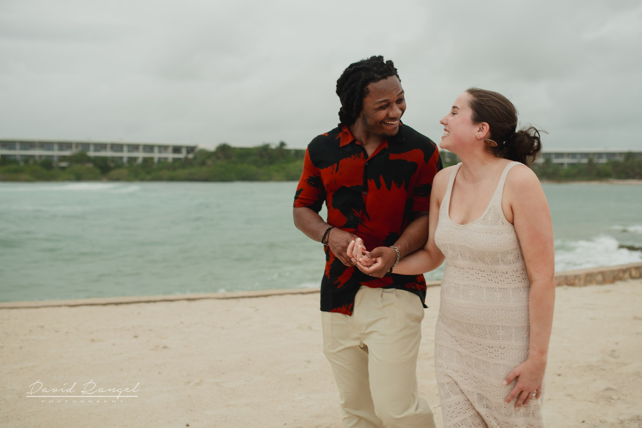 Eriah and Megan engagement session at the Hotel Conrad Tulum. Destination wedding photographer based in Cancun and Riviera Maya with service worldwide