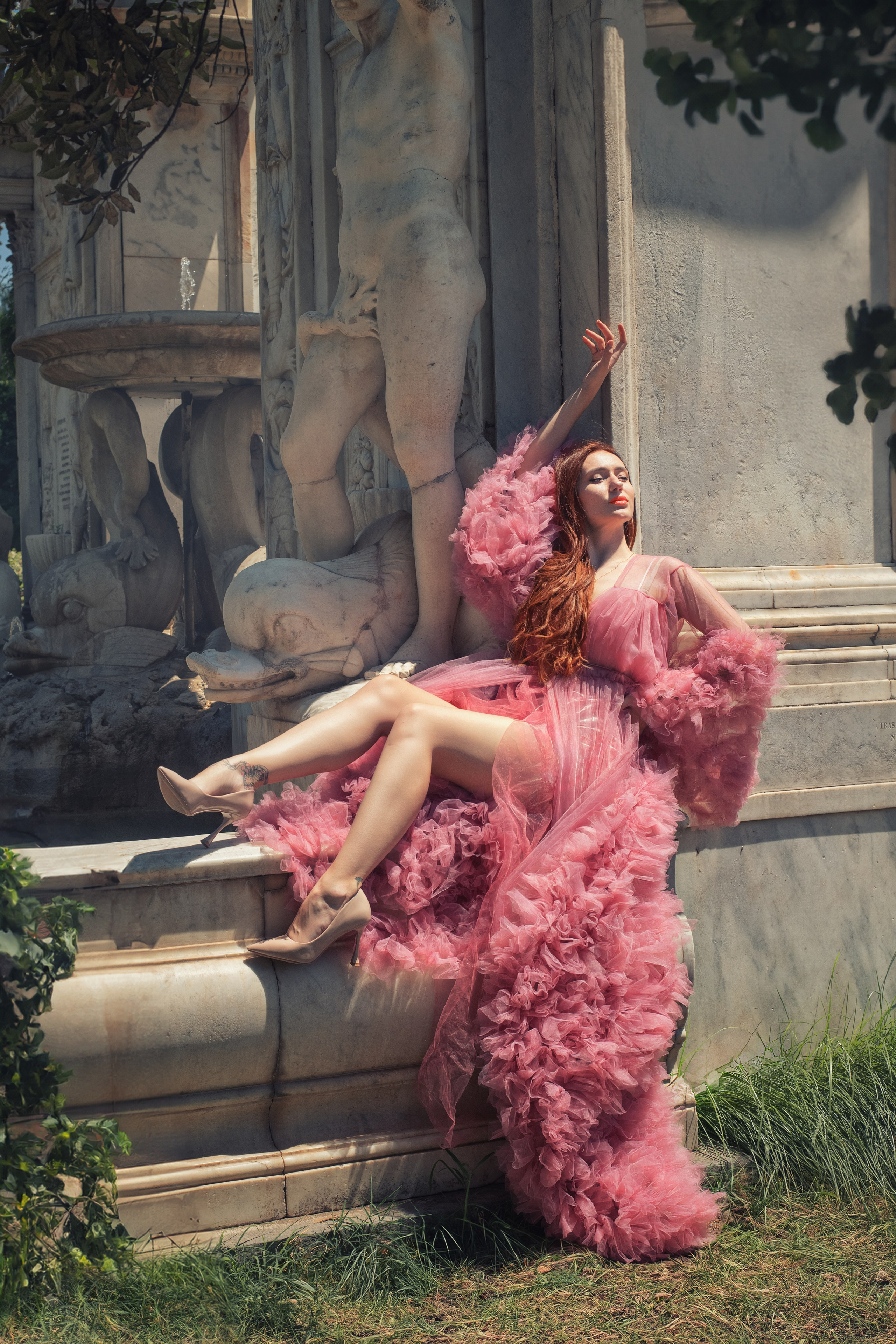 Photoshoot in tulle dresses. Фотограф в Неаполе