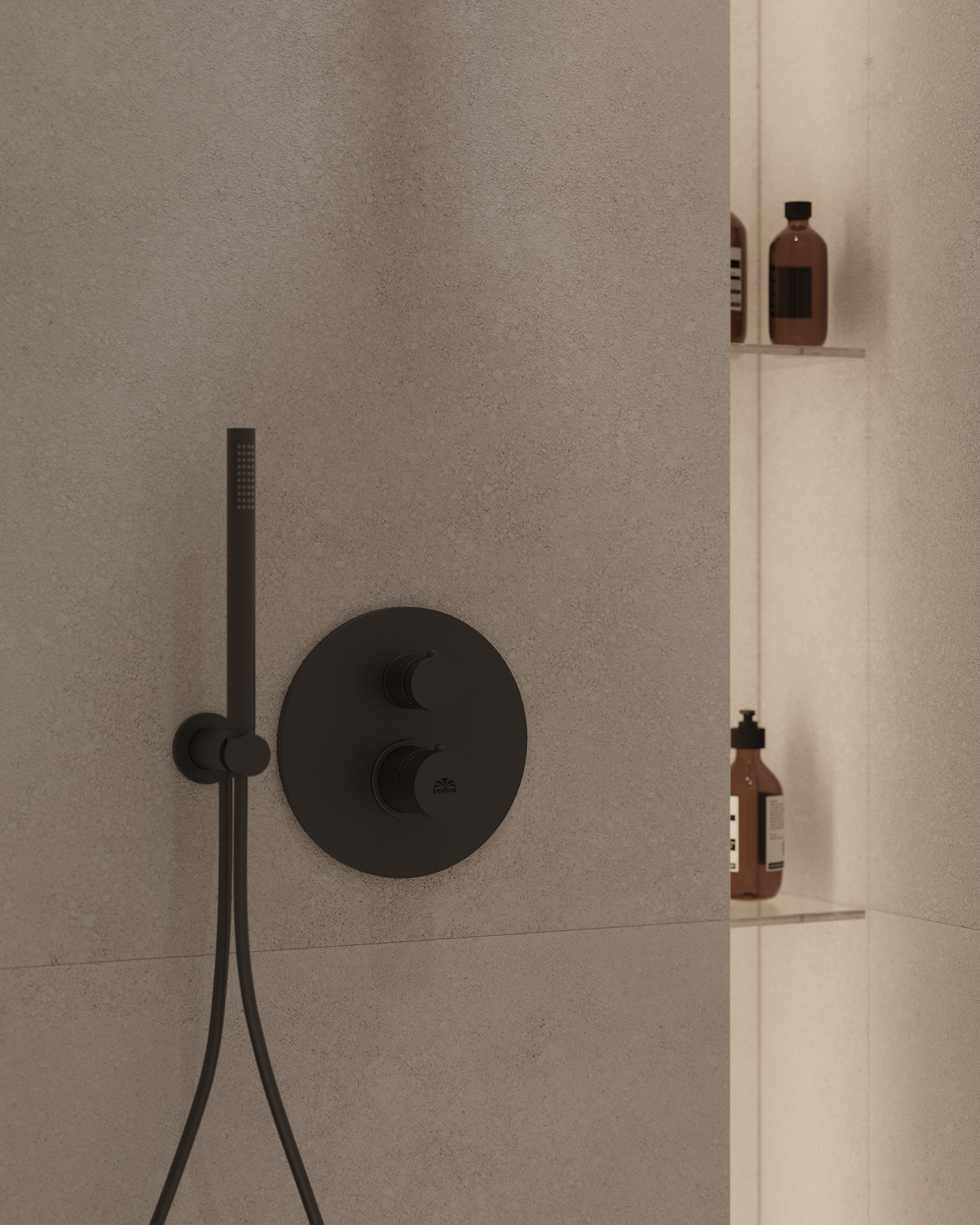 Story of Wood and Travertine. Simple Archs — high quality visualizations for your interior projects