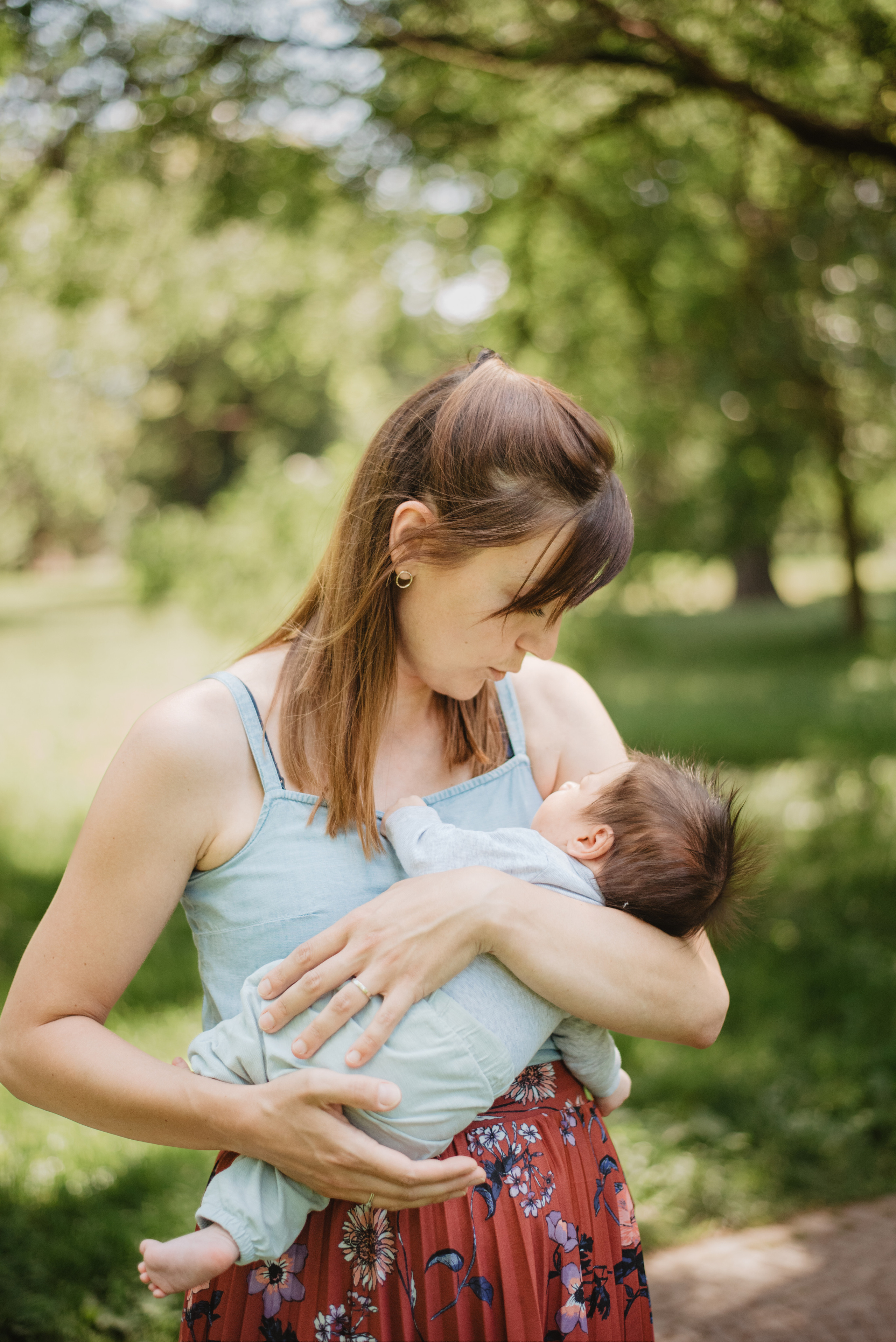 Family photography in park. Lifestyle, wedding and family photographer