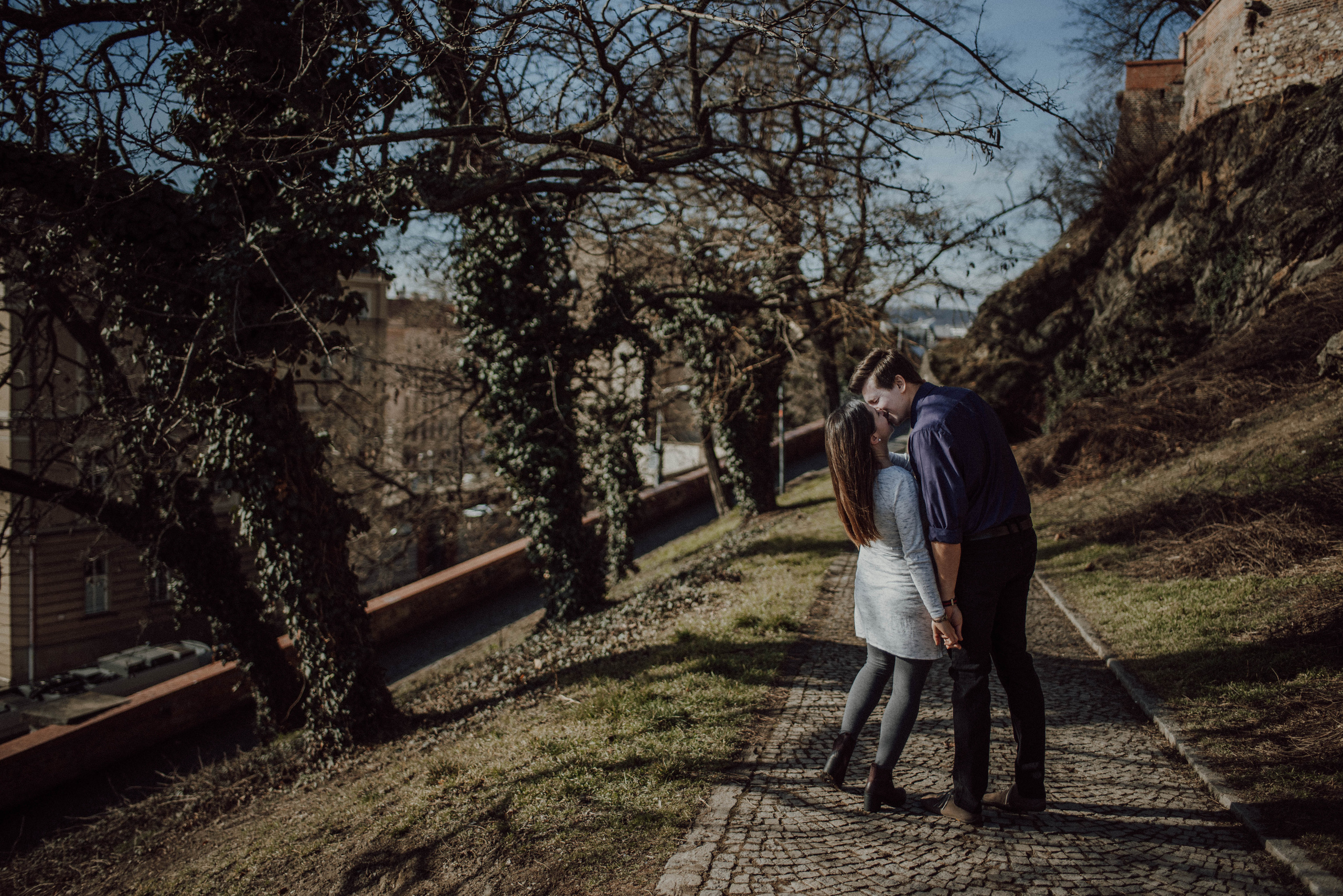 Veronika Jirková Couple in love during spring pregnancy photoshoot. Lifestyle, wedding and family photographer