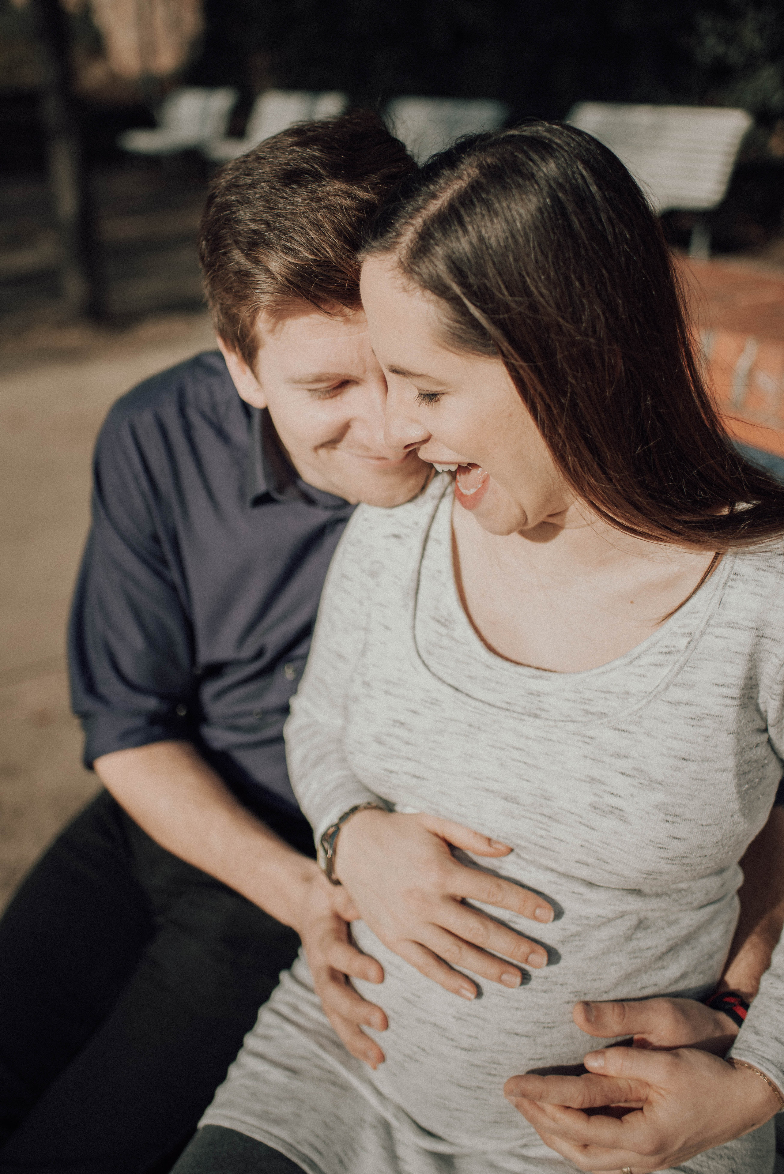 Veronika Jirková Couple in love during spring pregnancy photoshoot. Lifestyle, wedding and family photographer