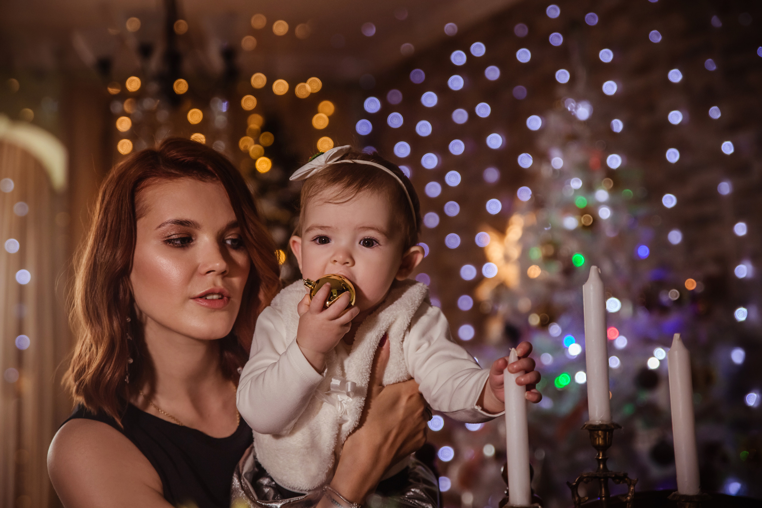 New Year’s photo session of Galina and Elina. 2021