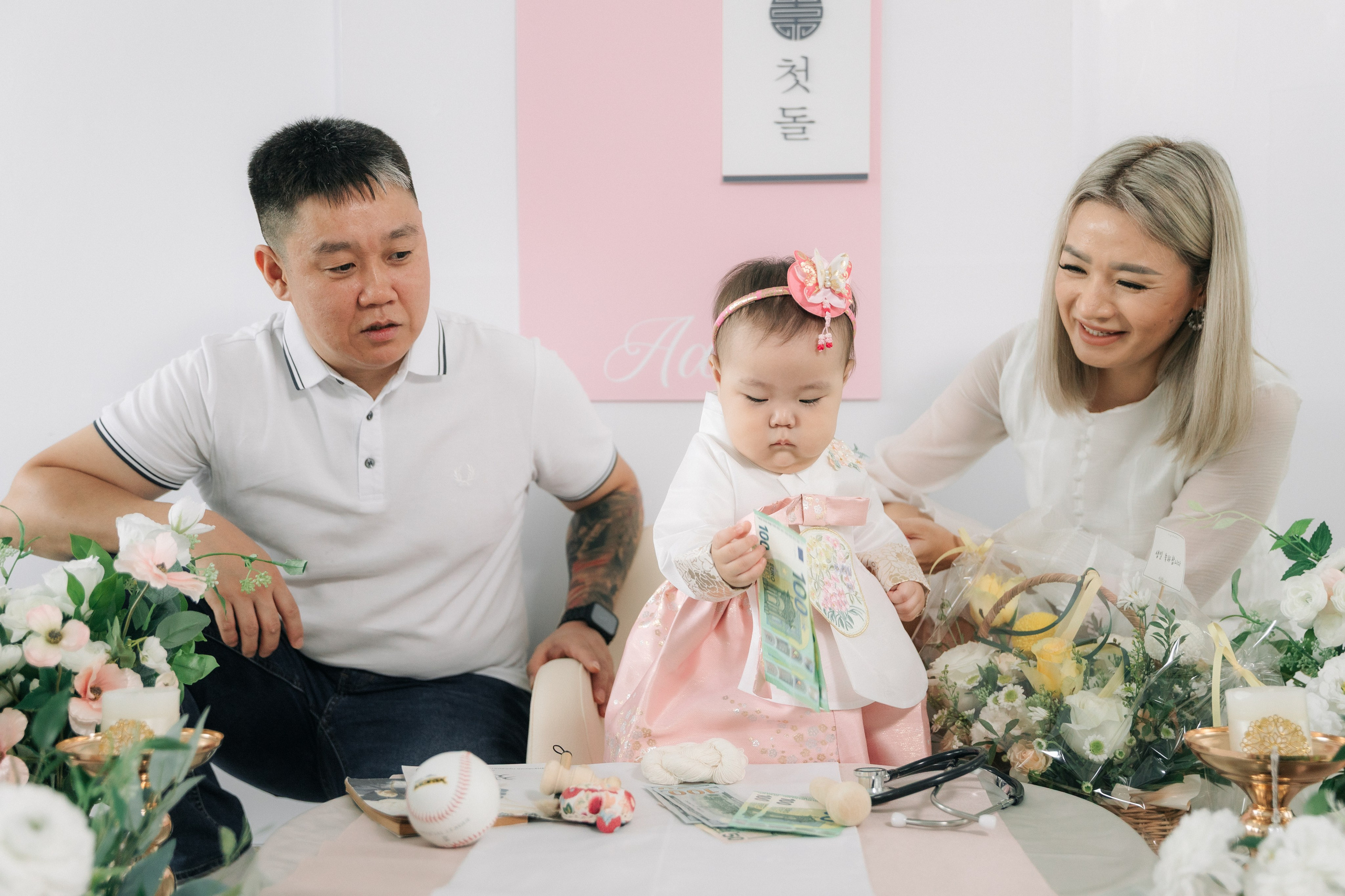 Семейный фотограф на 돌잔치 (Асянди) в Корее. Фотограф в Южной Корее