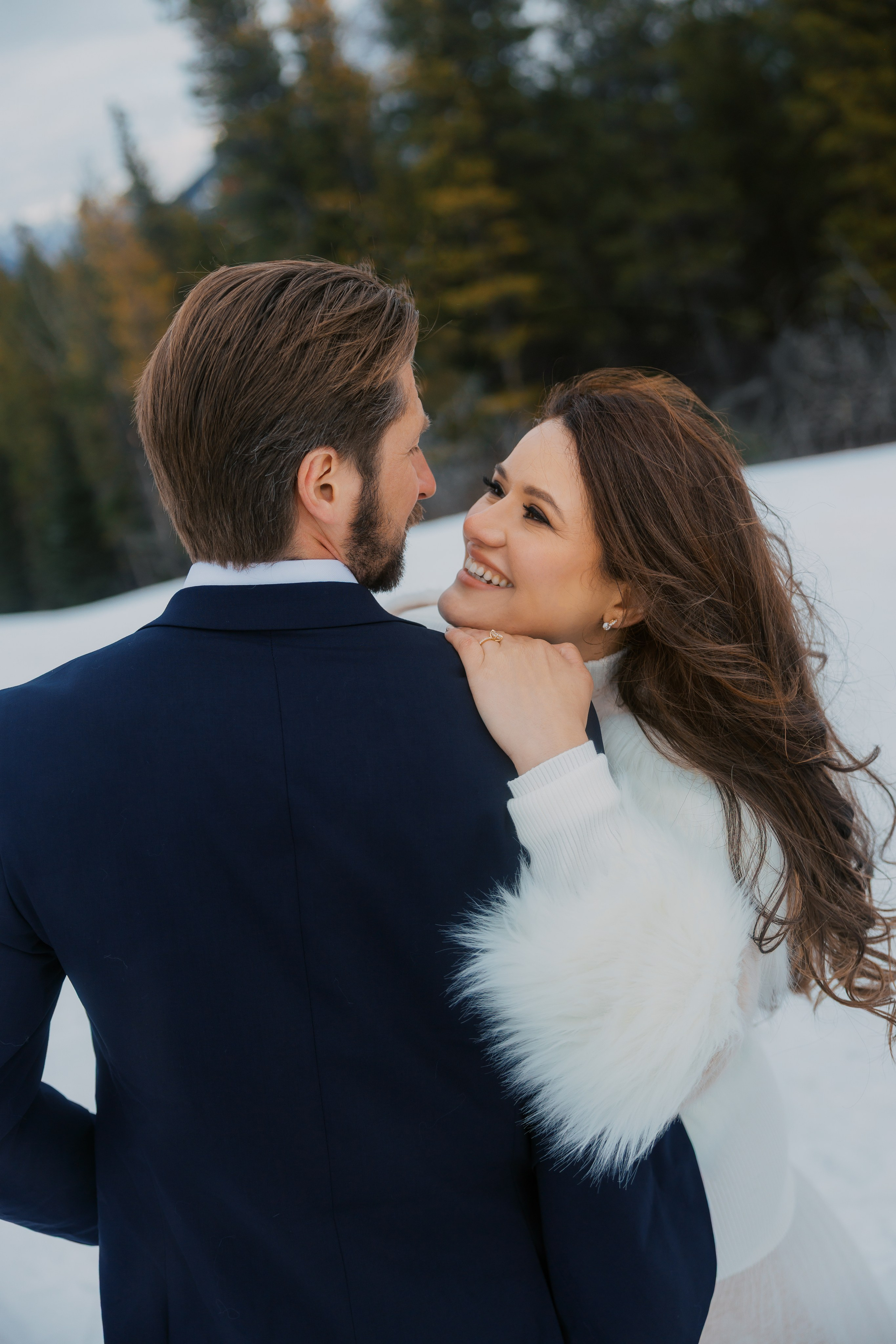 Ski engagement session. Home