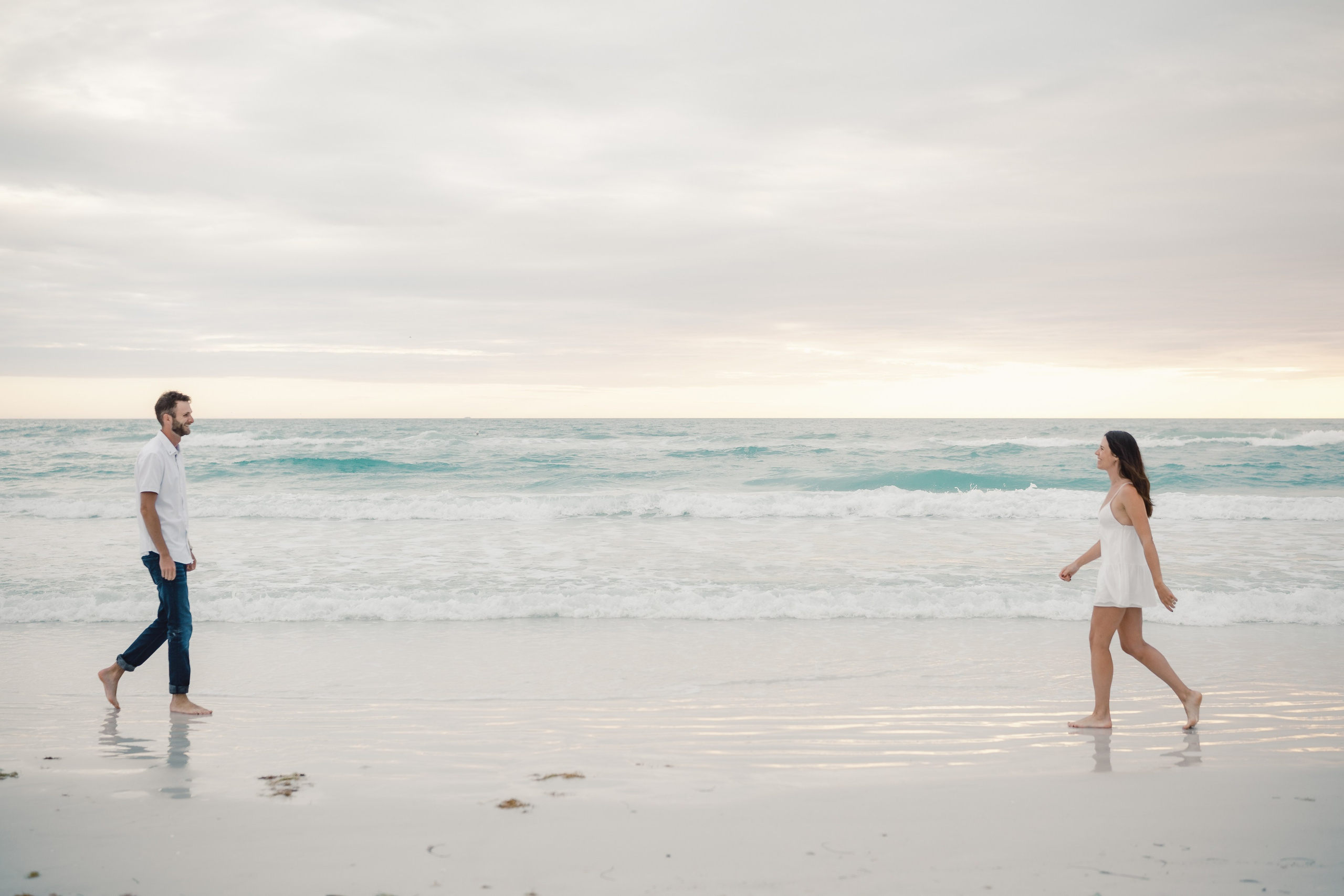 Engagement photoshoot on the beach in Sarasota Florida