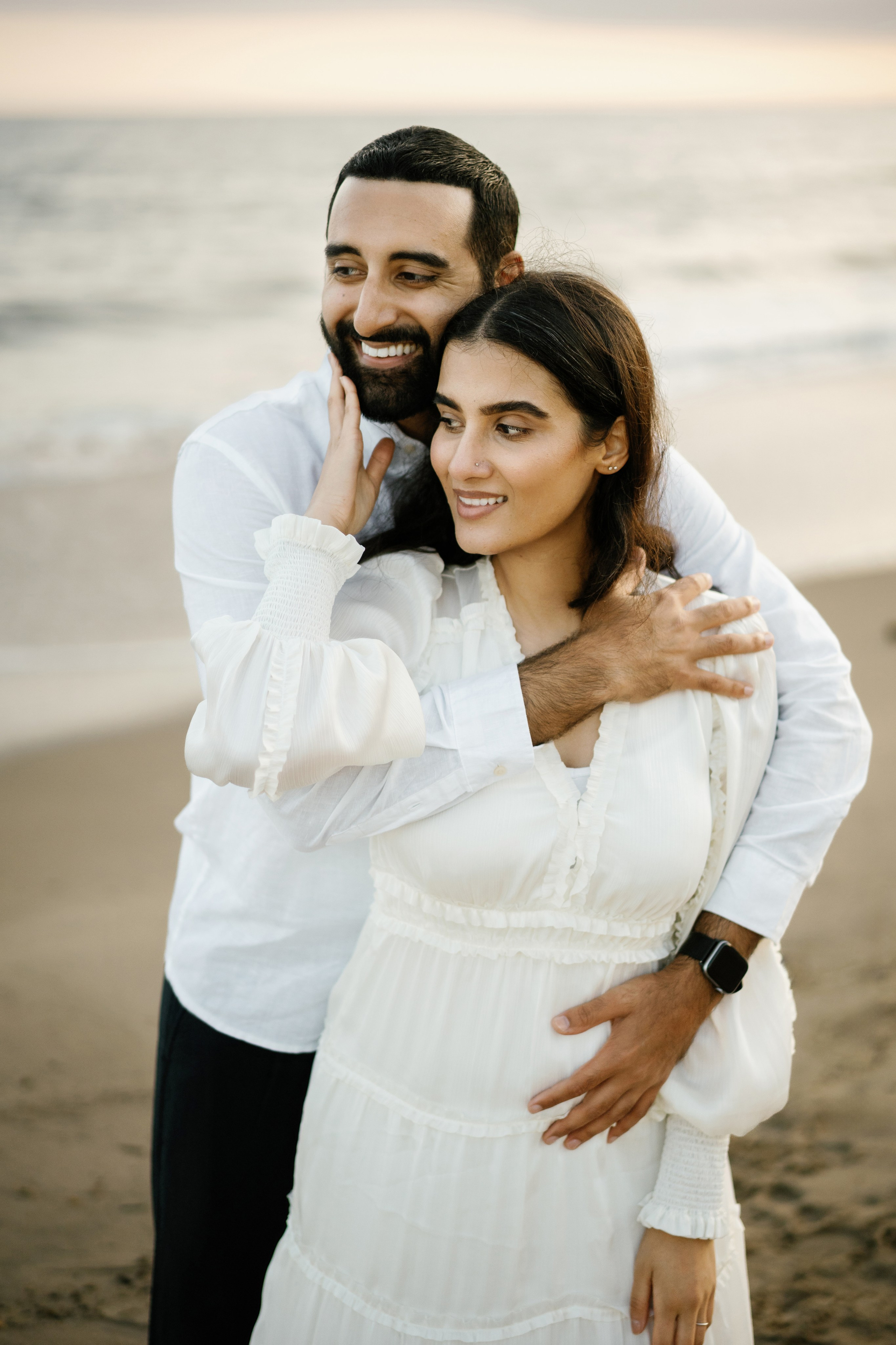 Santa Monica Sunset Engagement Photoshoot. Wedding Photography & Videography Team in California, Los Angeles, San Francisco, San Diego and Travel
