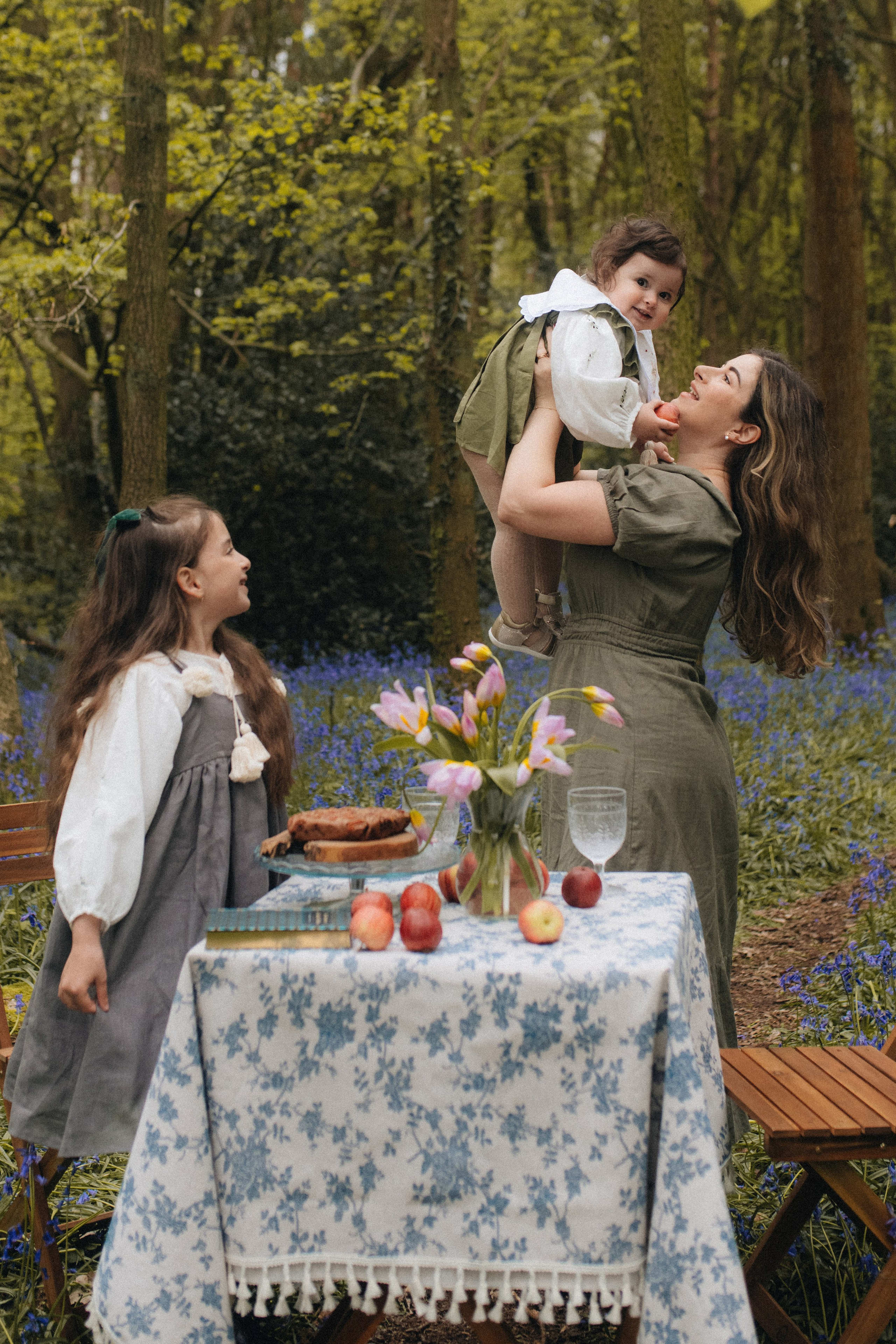 Bluebell family session. Tania Gandrabur, photographer in West Midlands, England