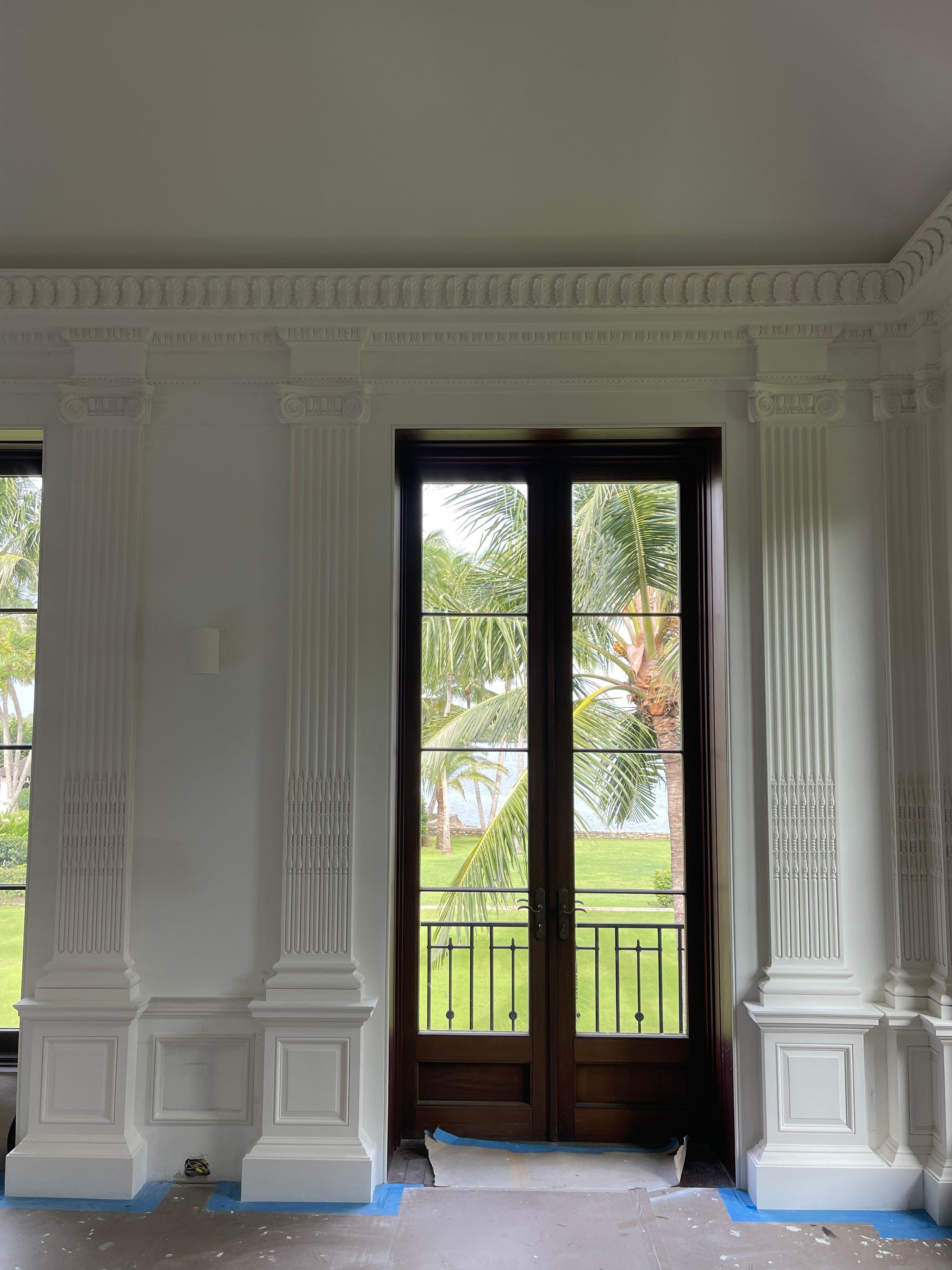 Jupiter Island, Florida. Plaster molding