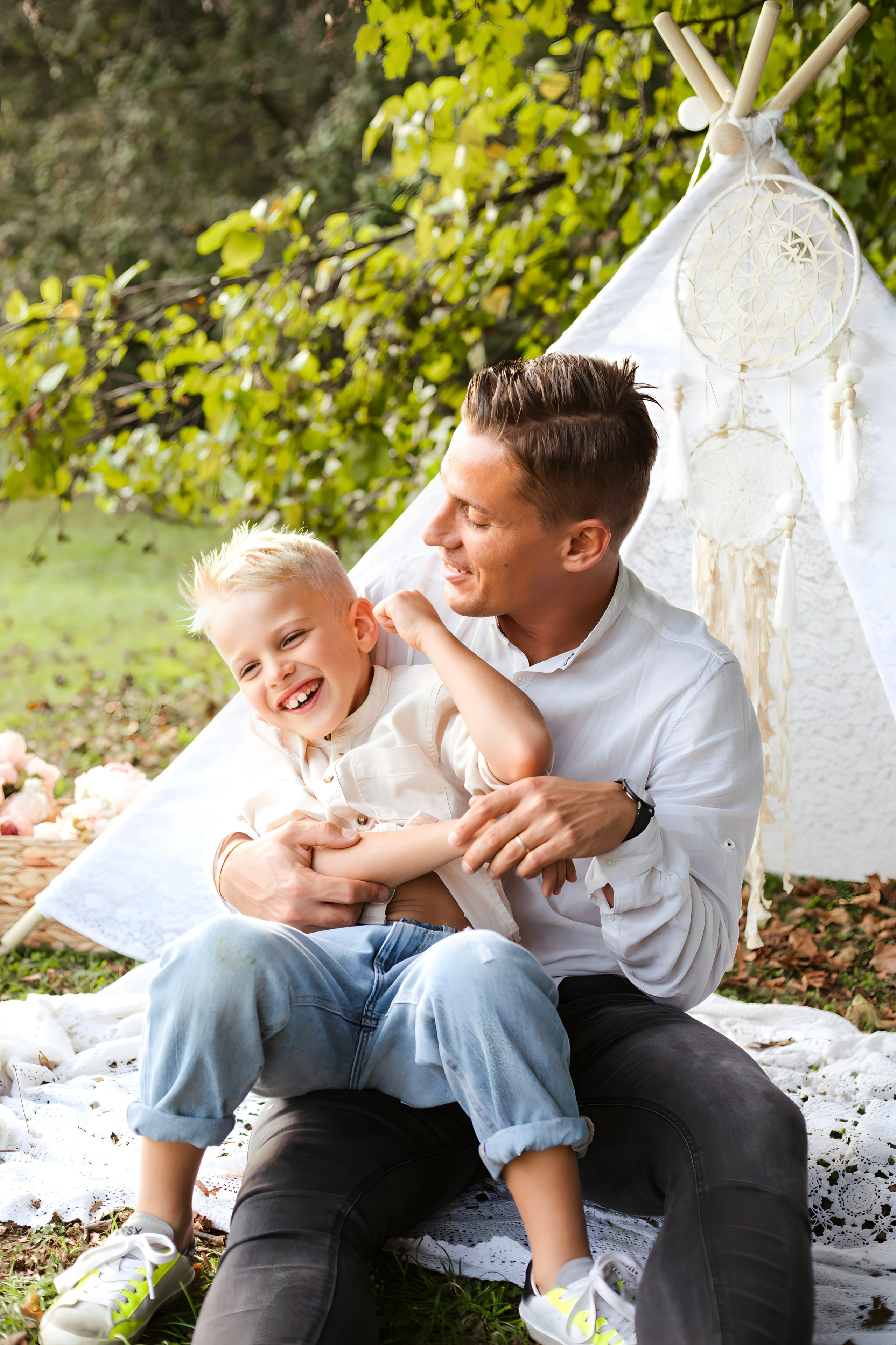 Maggie e la sua bellissima famiglia. Luci e Capricci Photography