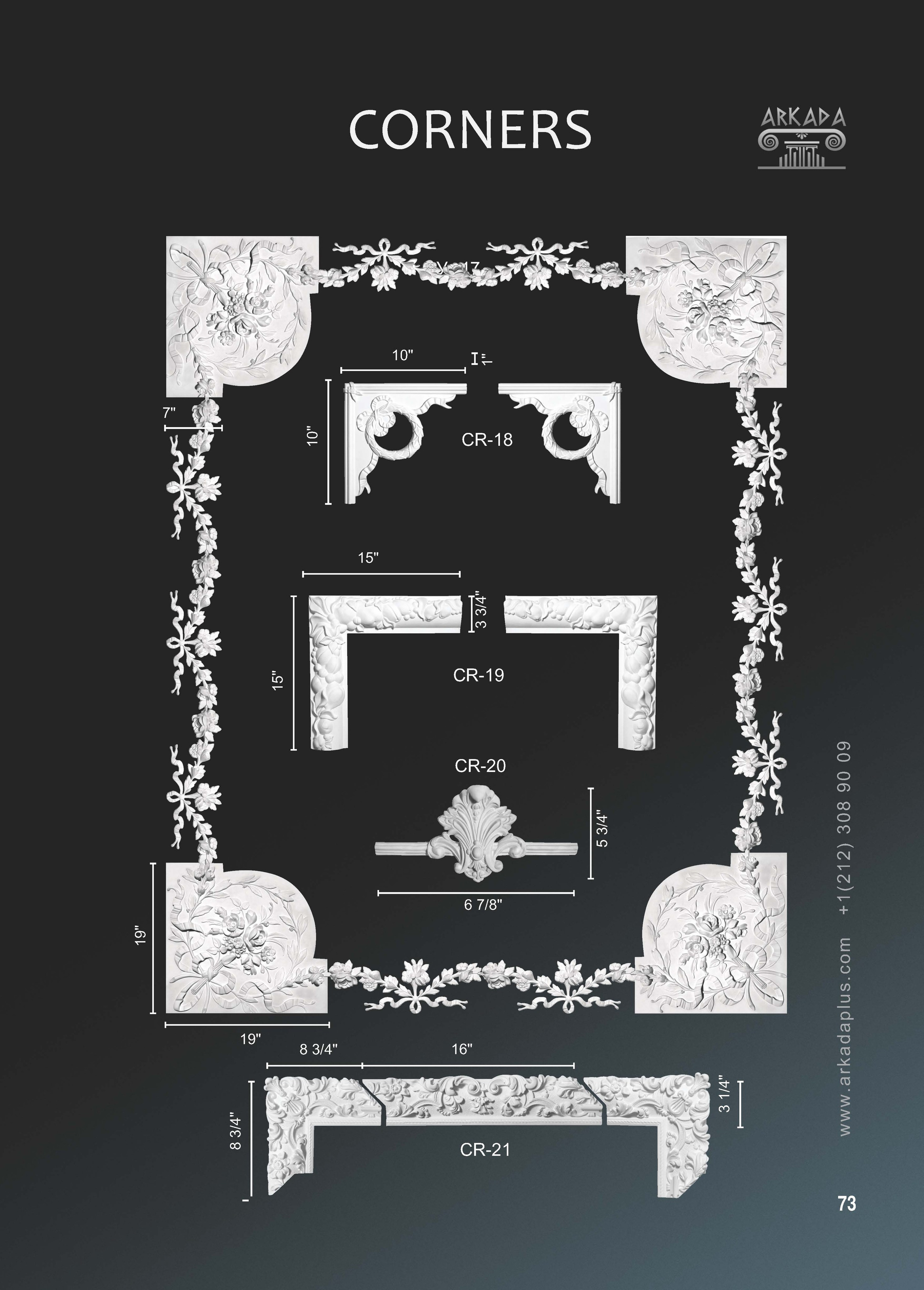 Catalog pages. Plaster molding