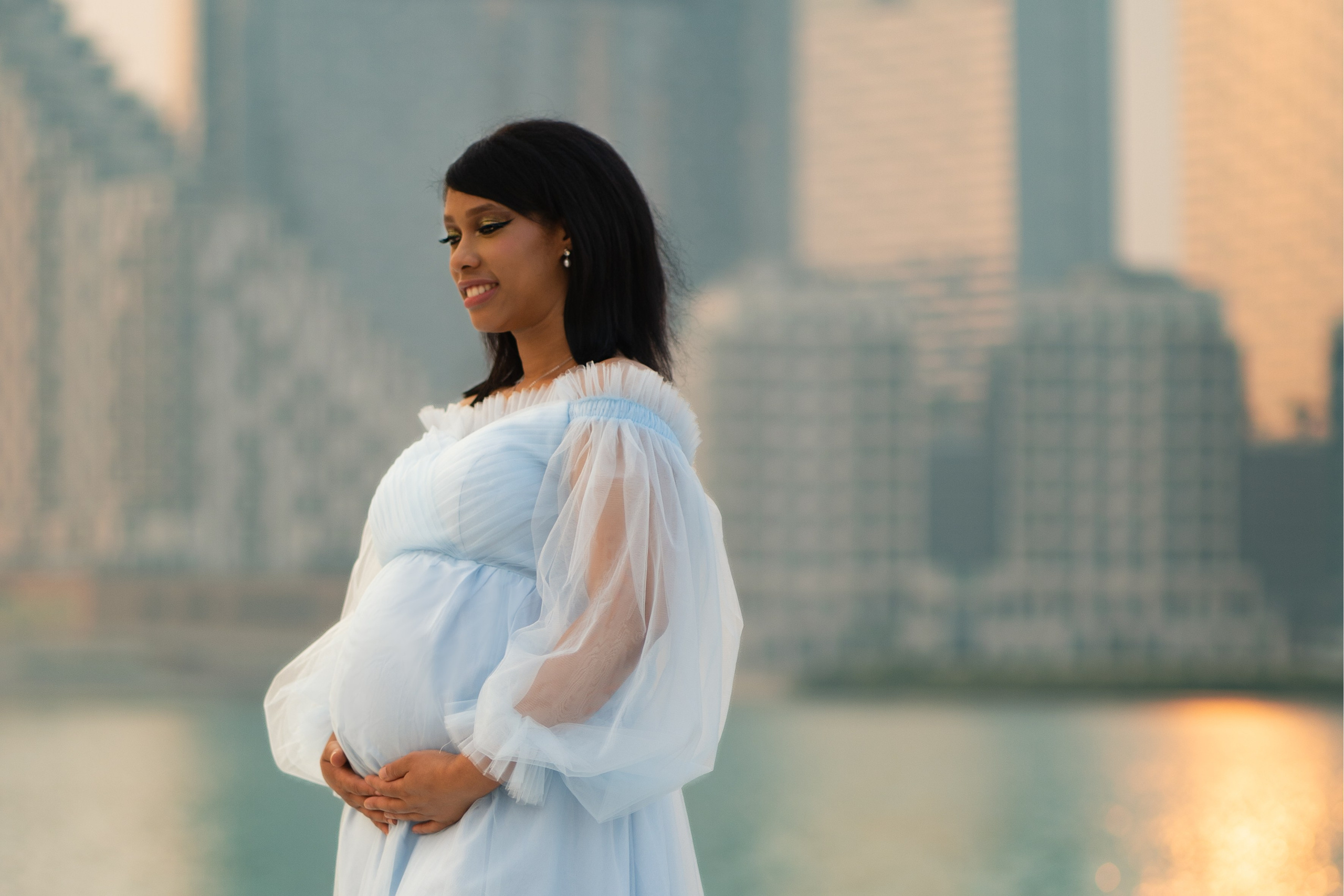 Individual maternity and family photography. Pregnant girl. Photo shooting in the UAE