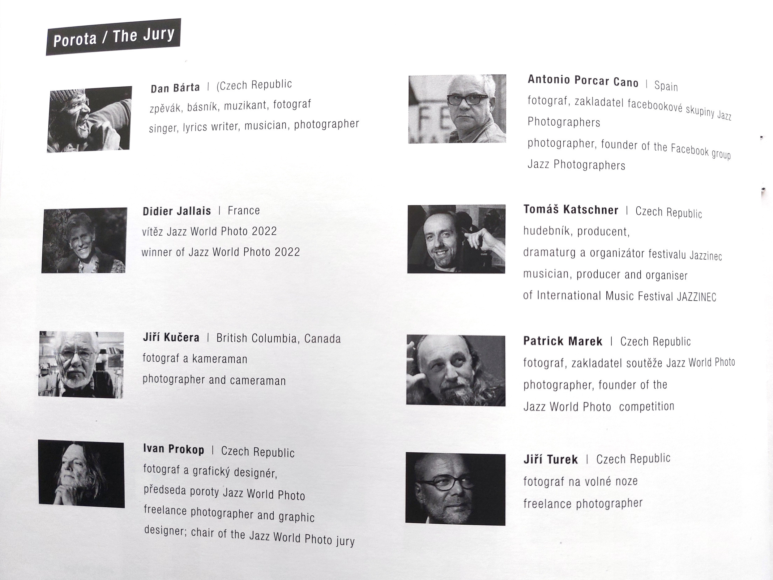 Фотографии жюри конкурса в каталоге  Jazz World Photo'2023