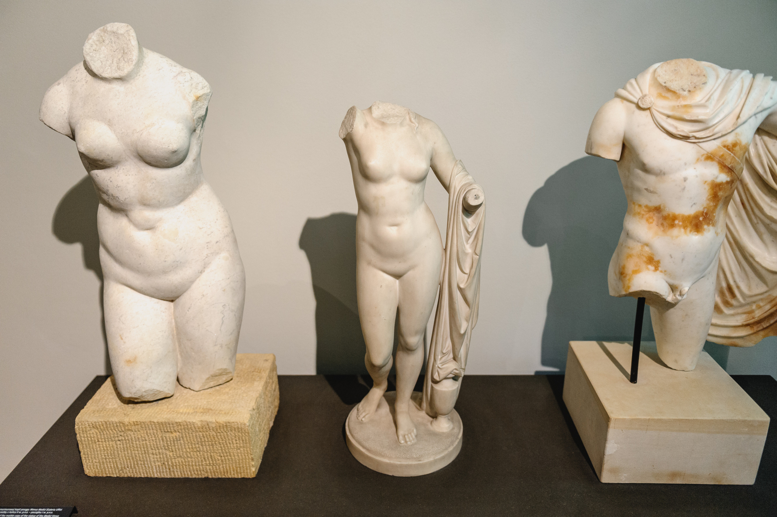 Ancient Greek sculptures from the 2nd-3rd century AD. The Royal Baths Museum in Warsaw.