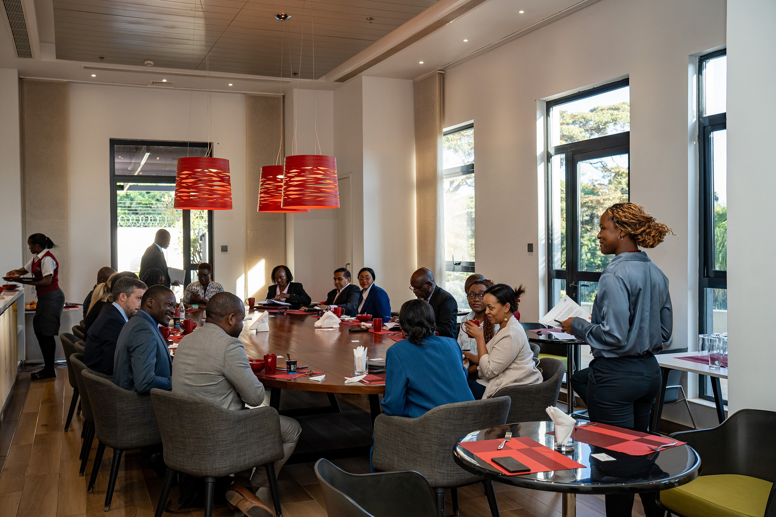 Boardroom scene at ALN Westlands, Nairobi during a round-table corporate event