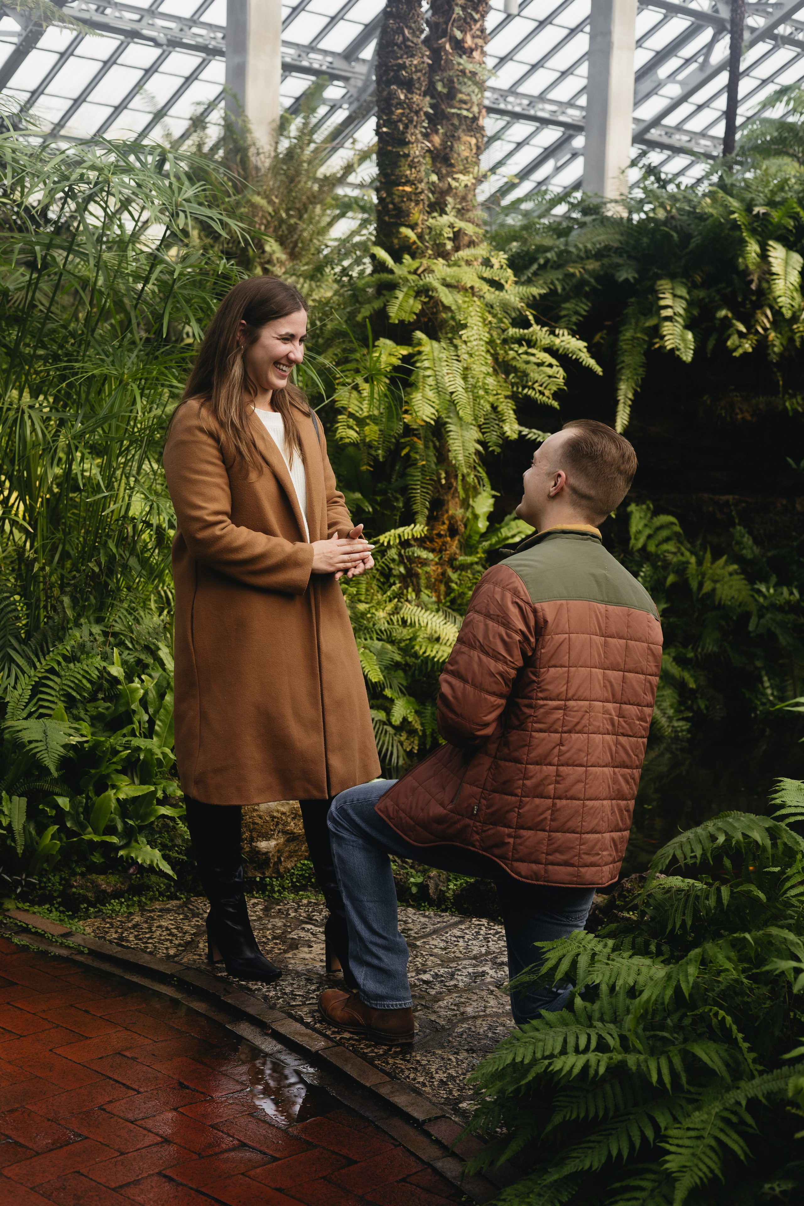 Garfield Conservatory Proposal — Chicago Engagement Photographer