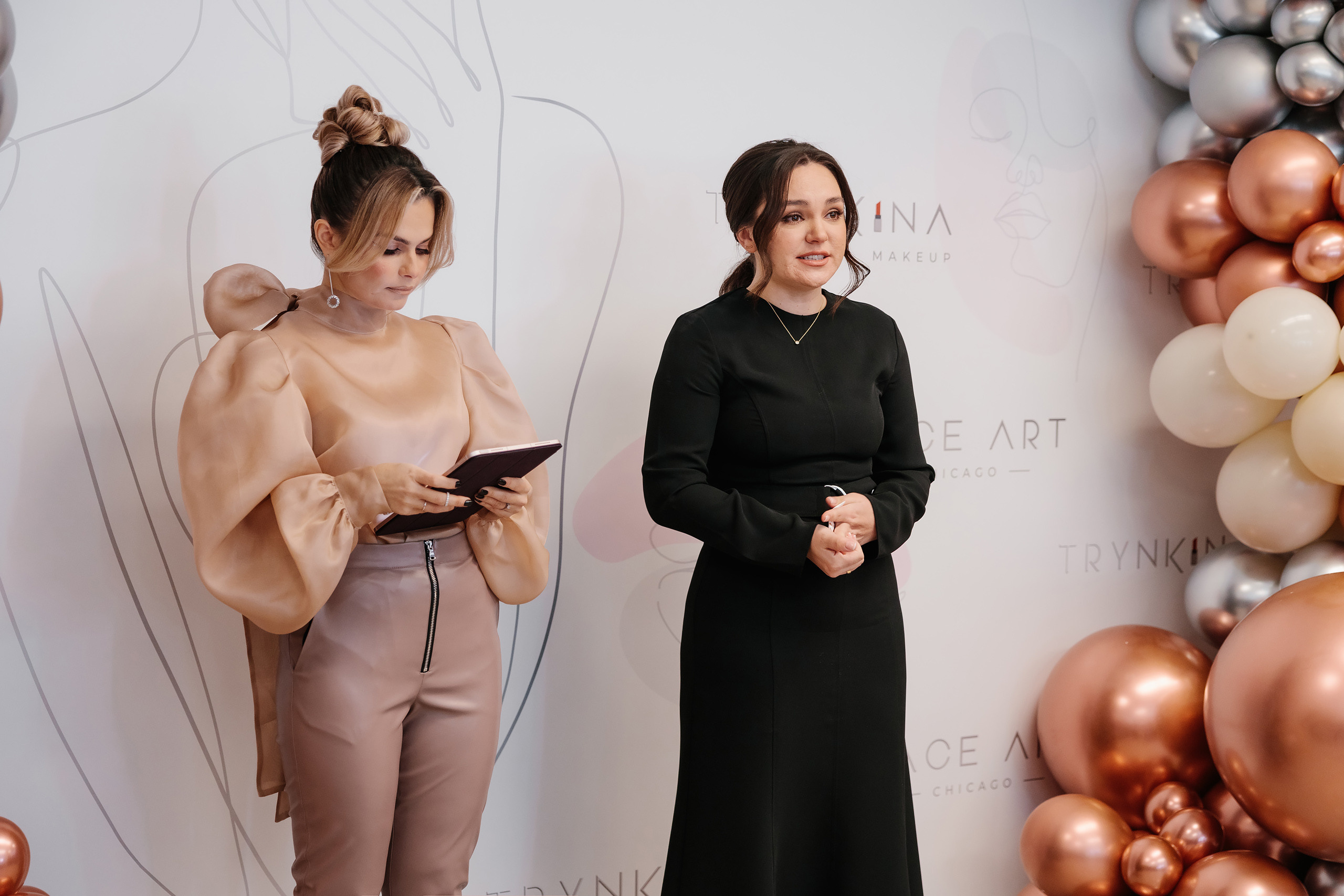 Grand Opening Trynkina Makeup 11.20.2022. Wedding family event photographer in Chicago Nick Yushevich