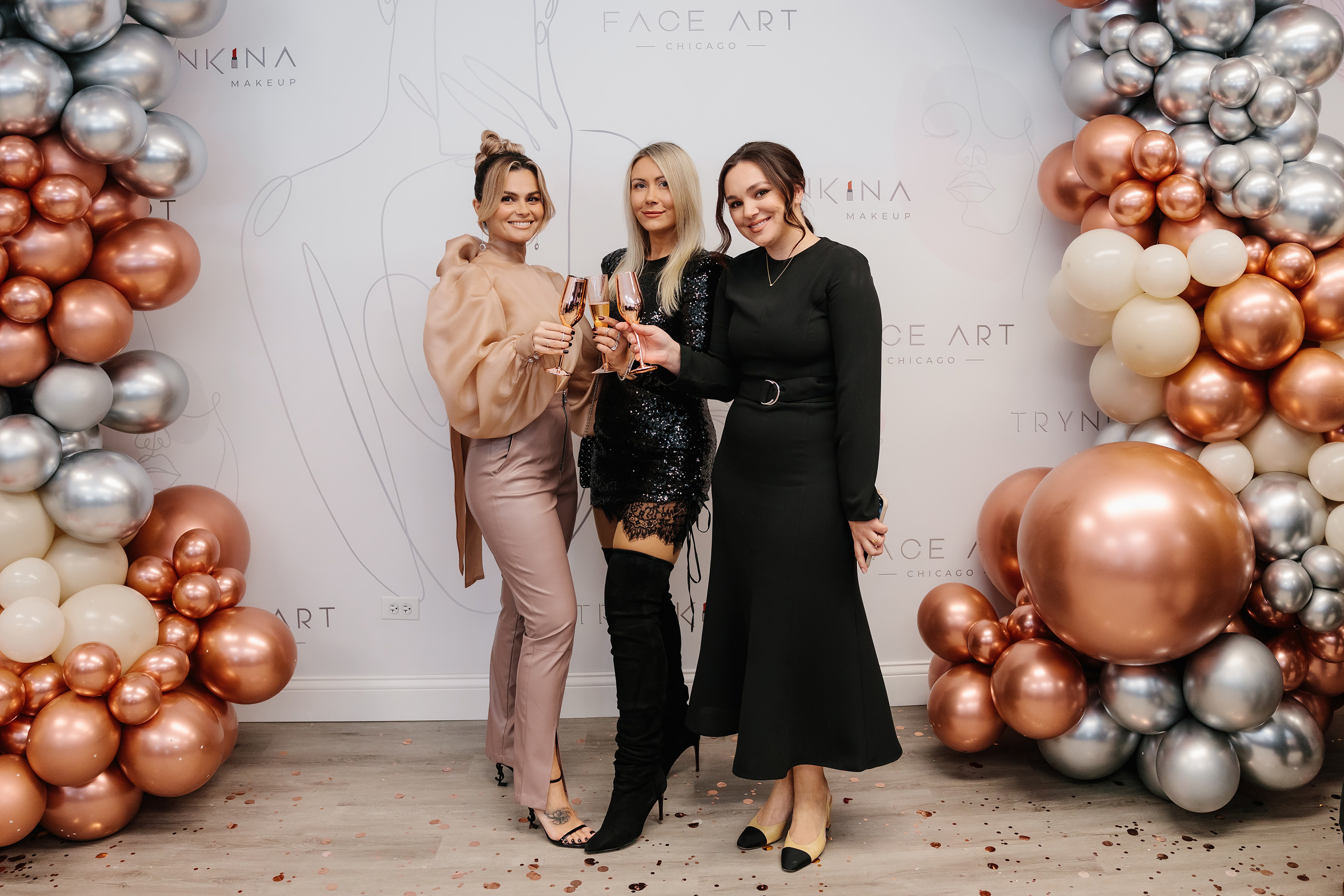 Grand Opening Trynkina Makeup 11.20.2022. Wedding family event photographer in Chicago Nick Yushevich