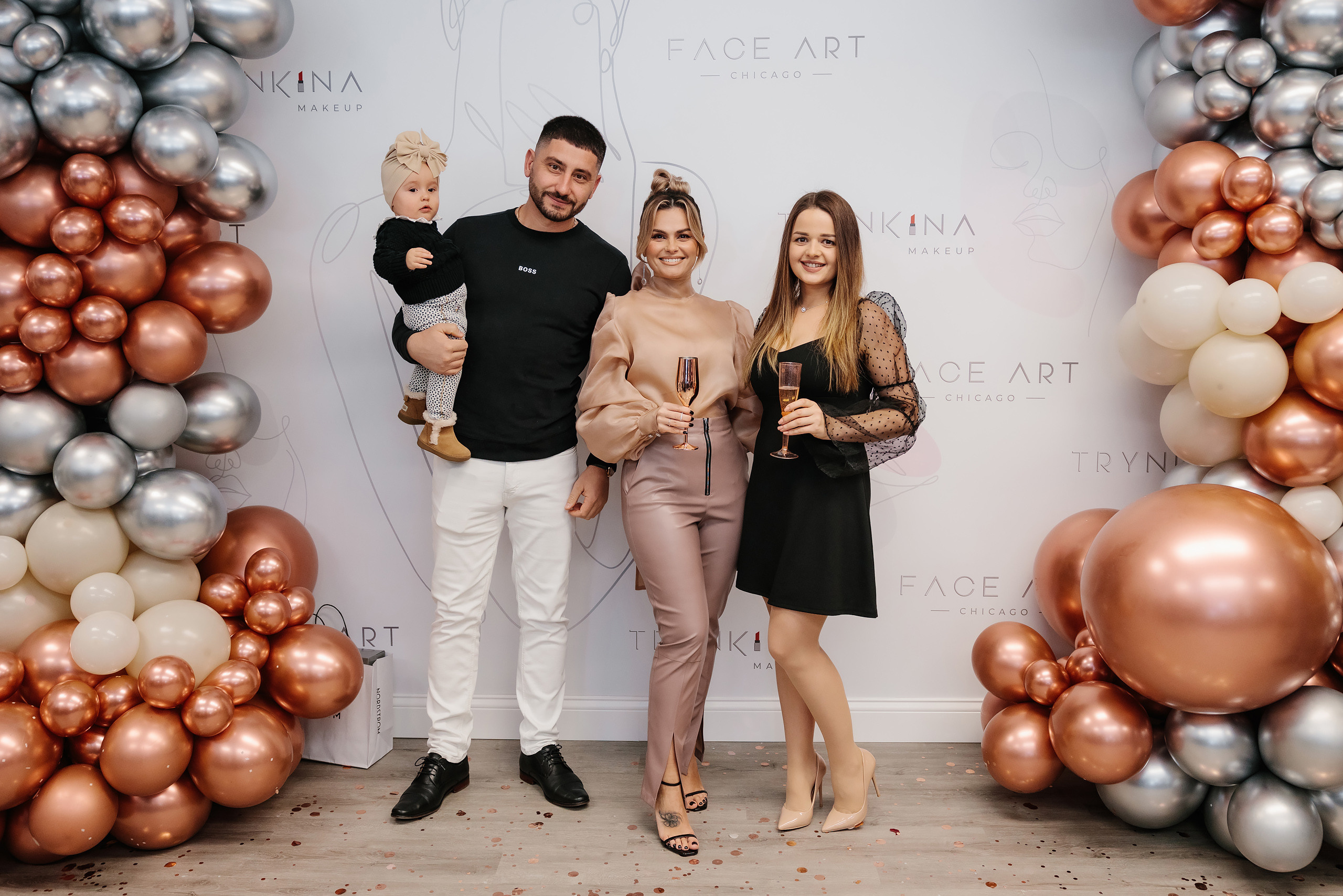 Grand Opening Trynkina Makeup 11.20.2022. Wedding family event photographer in Chicago Nick Yushevich