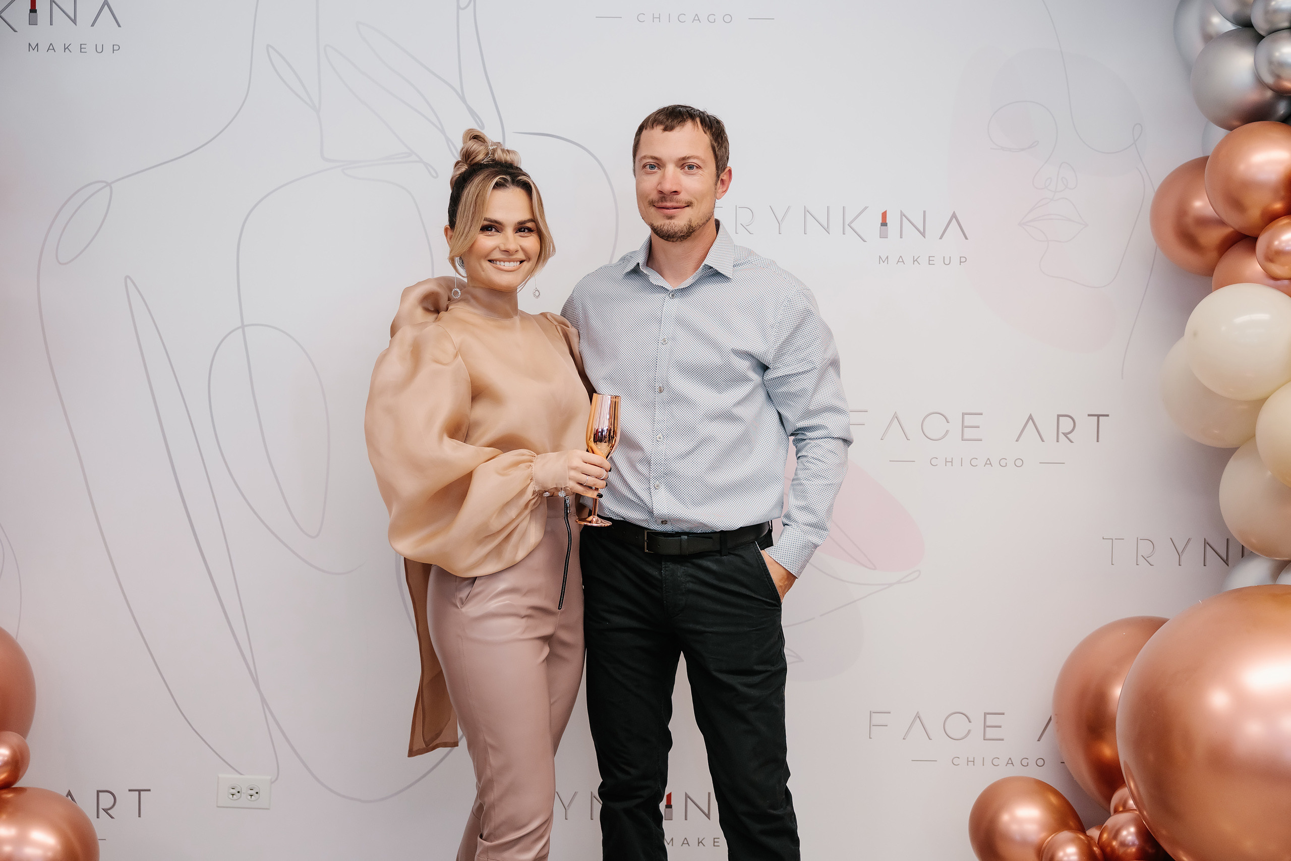 Grand Opening Trynkina Makeup 11.20.2022. Wedding family event photographer in Chicago Nick Yushevich