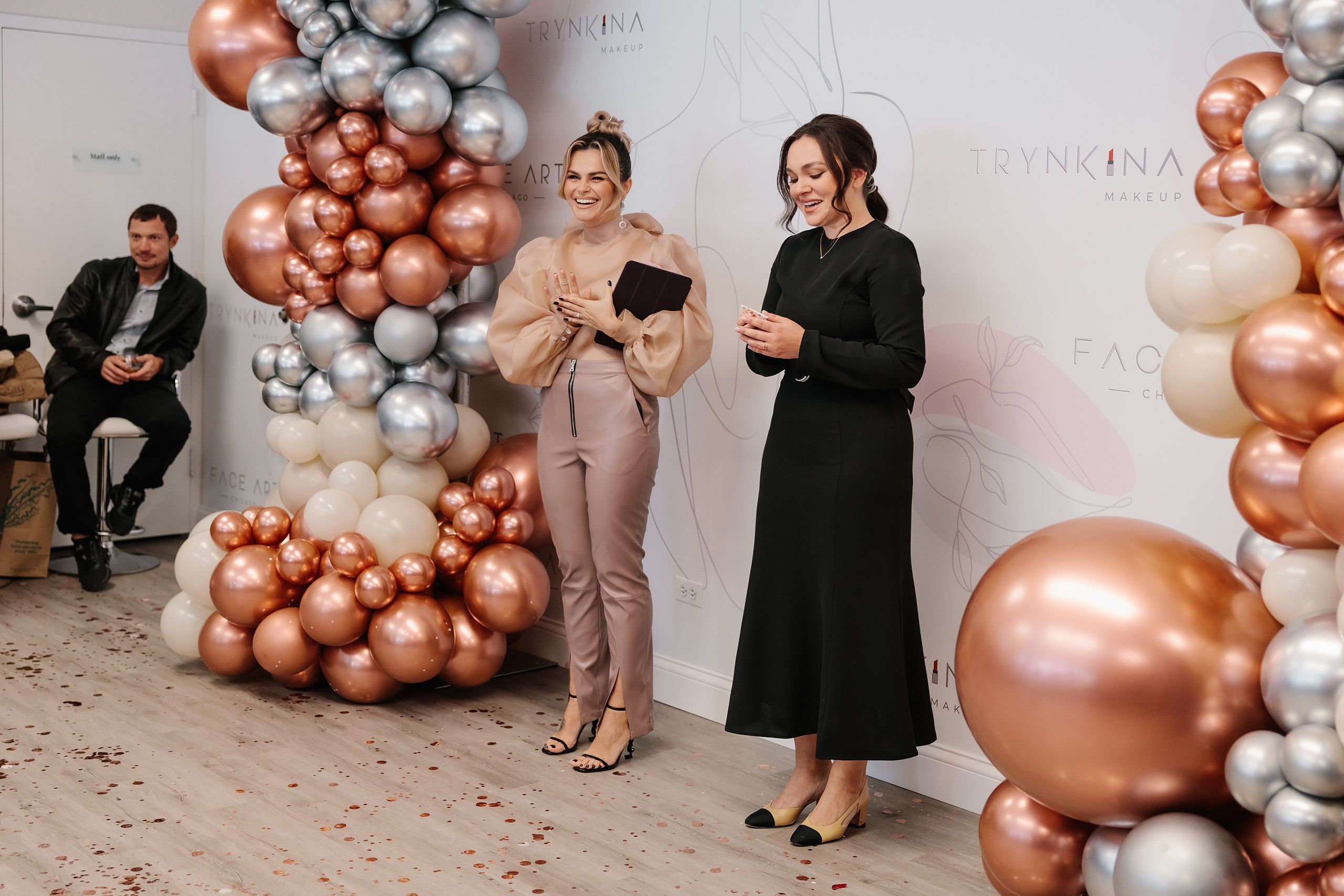 Grand Opening Trynkina Makeup 11.20.2022. Wedding family event photographer in Chicago Nick Yushevich