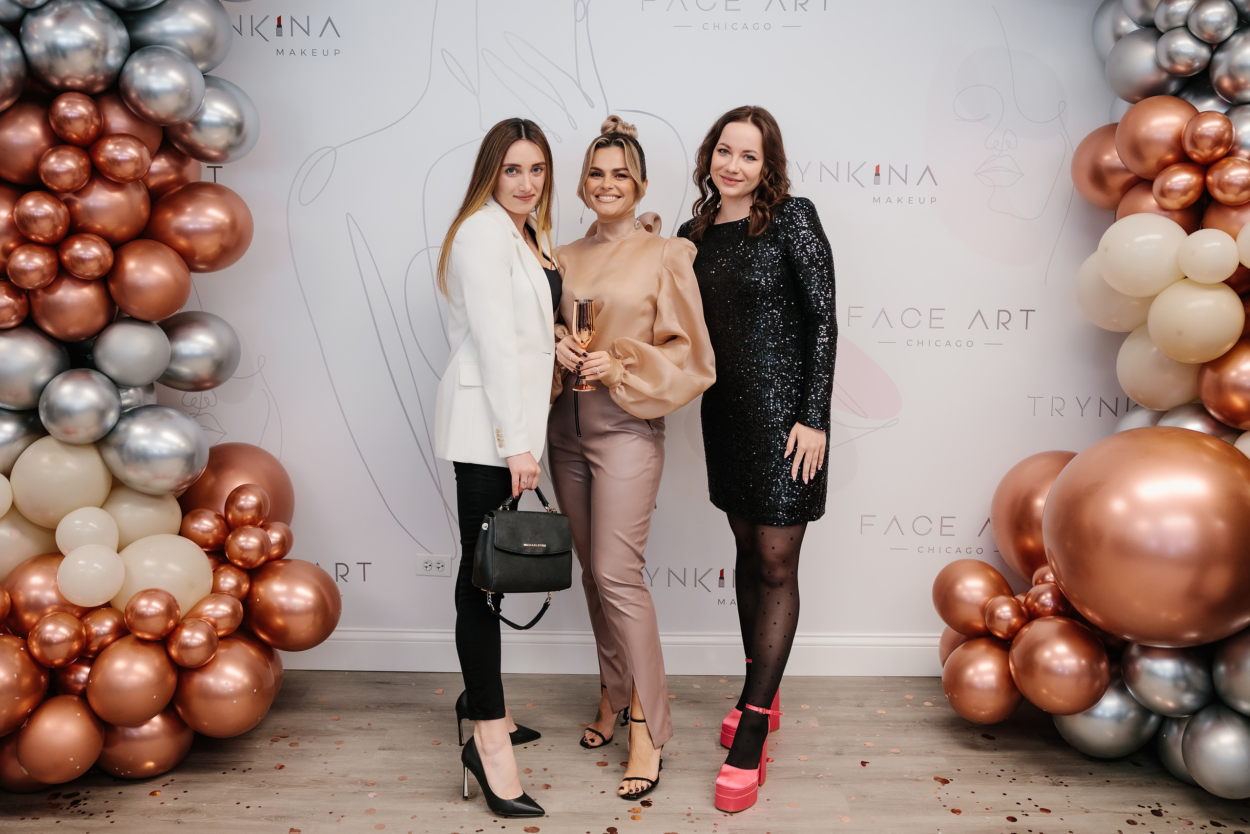 Grand Opening Trynkina Makeup 11.20.2022. Wedding family event photographer in Chicago Nick Yushevich